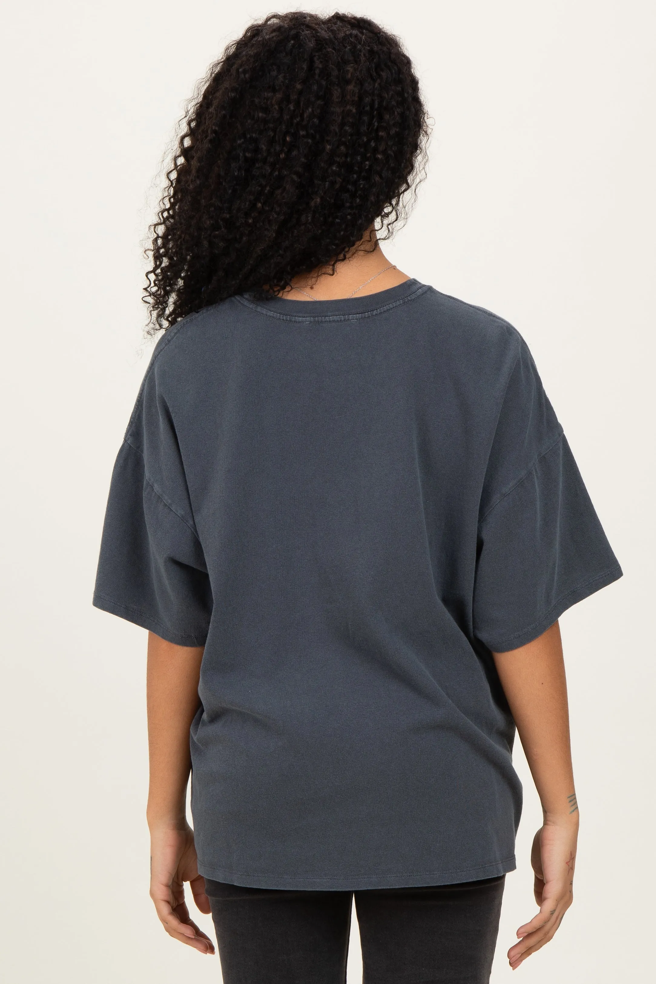 Charcoal Oversized Mineral Wash T-Shirt sold by Pinkblush product image thumbnail 4