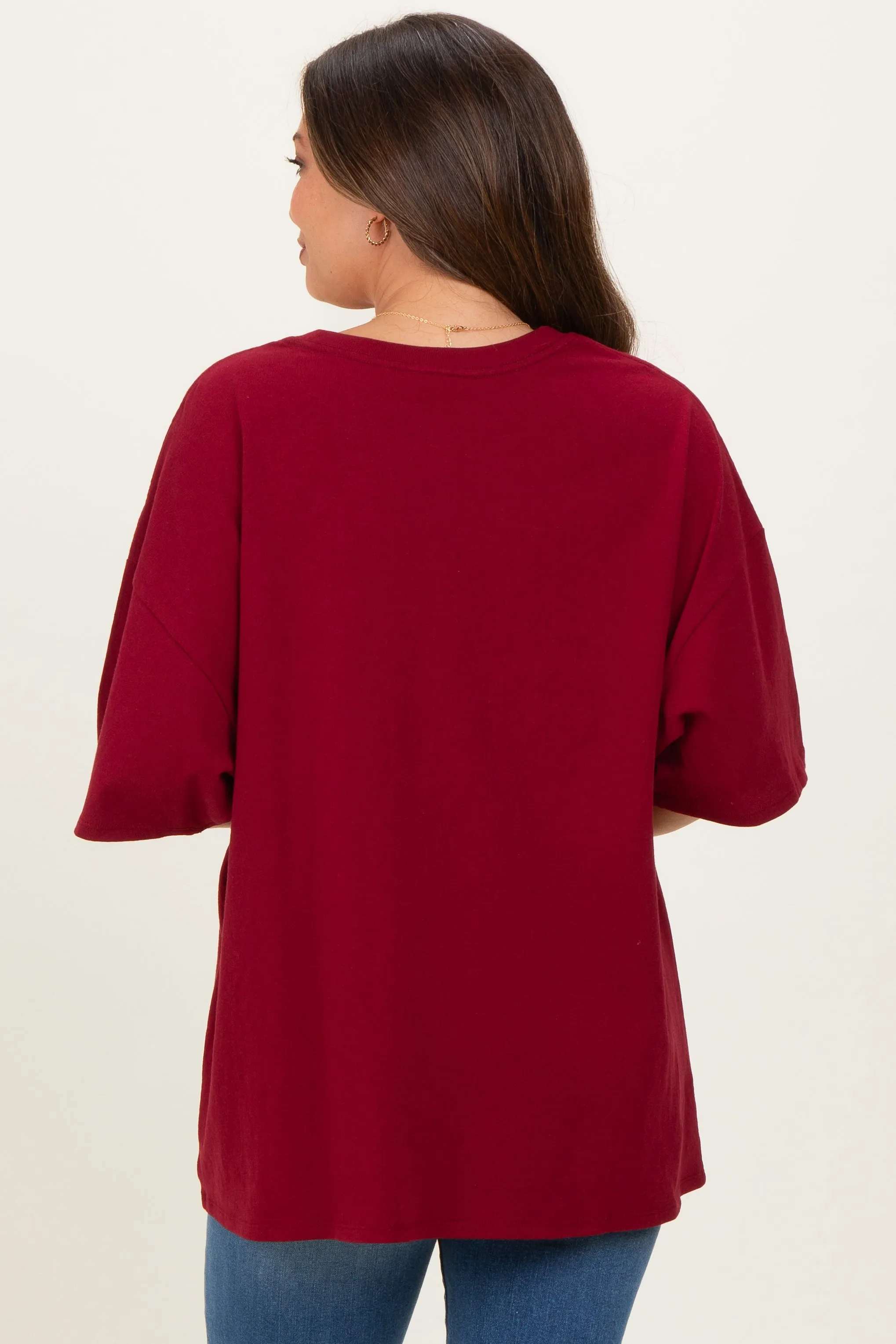 Cabernet Cotton Oversized Maternity Tee sold by Pinkblush product image thumbnail 5
