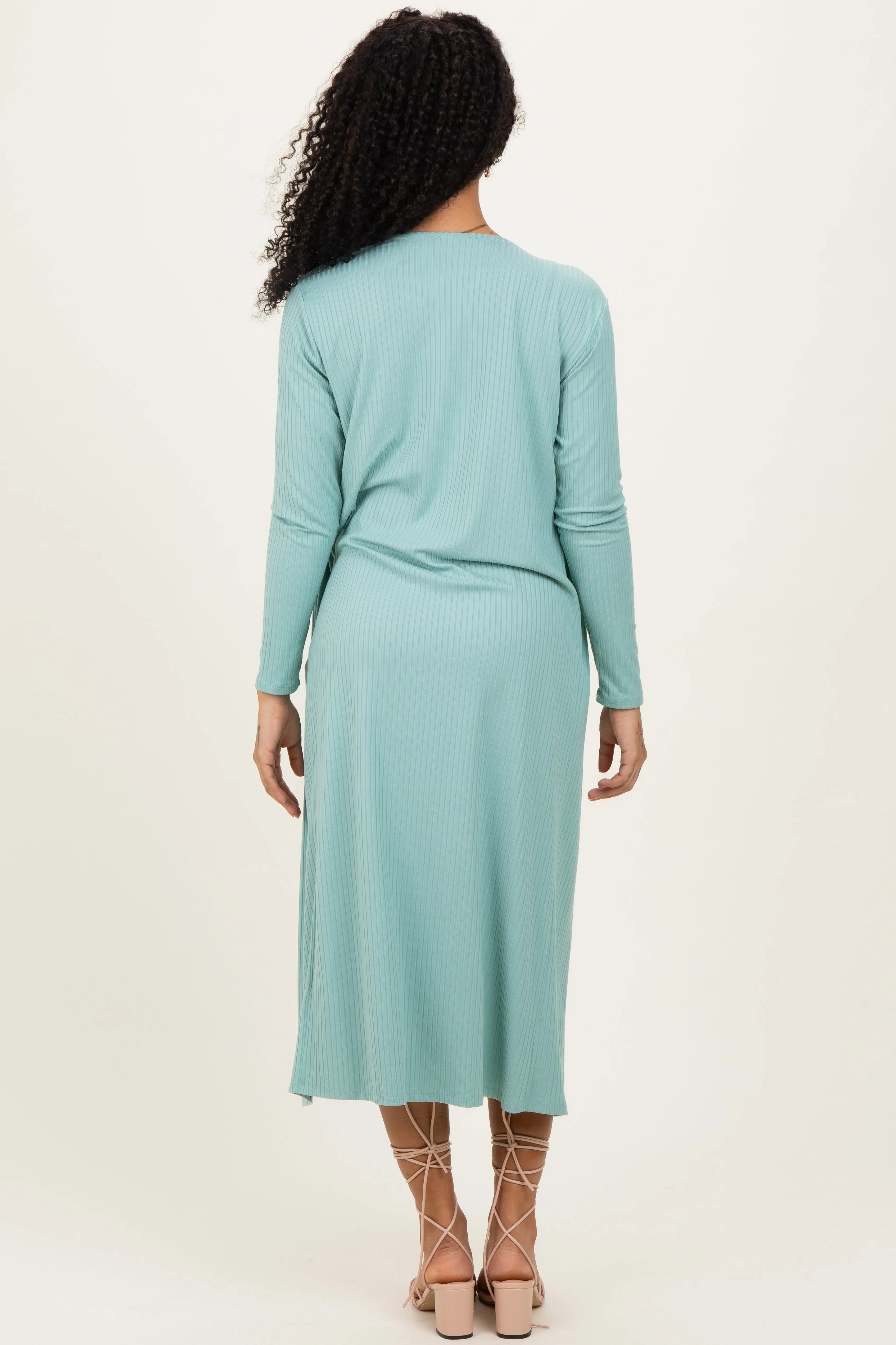 Sage Ribbed Cardigan 2 Piece Set sold by Pinkblush product image thumbnail 4