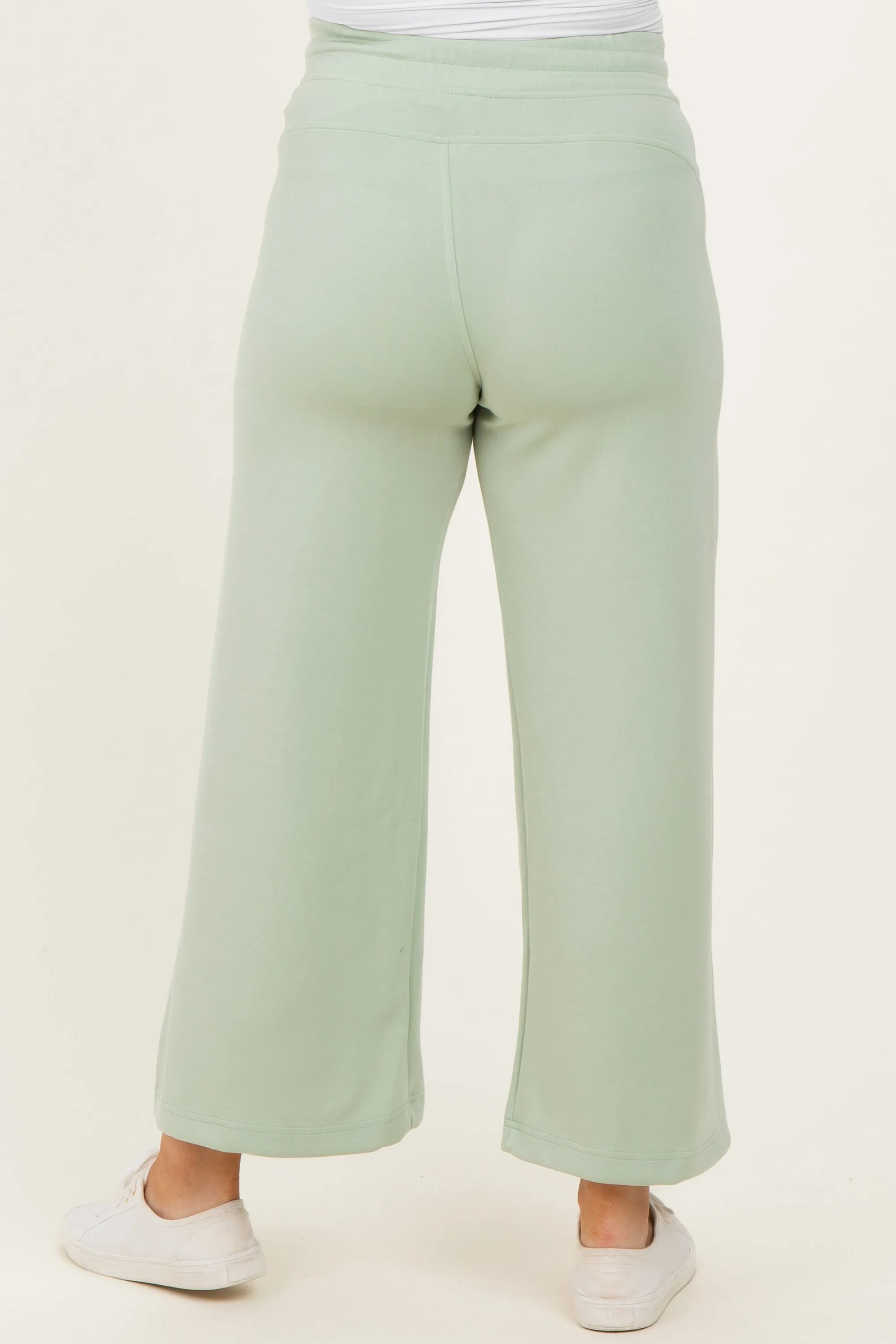 Pistachio Ankle Wide Leg Maternity Lounge Pants sold by Pinkblush product image thumbnail 4