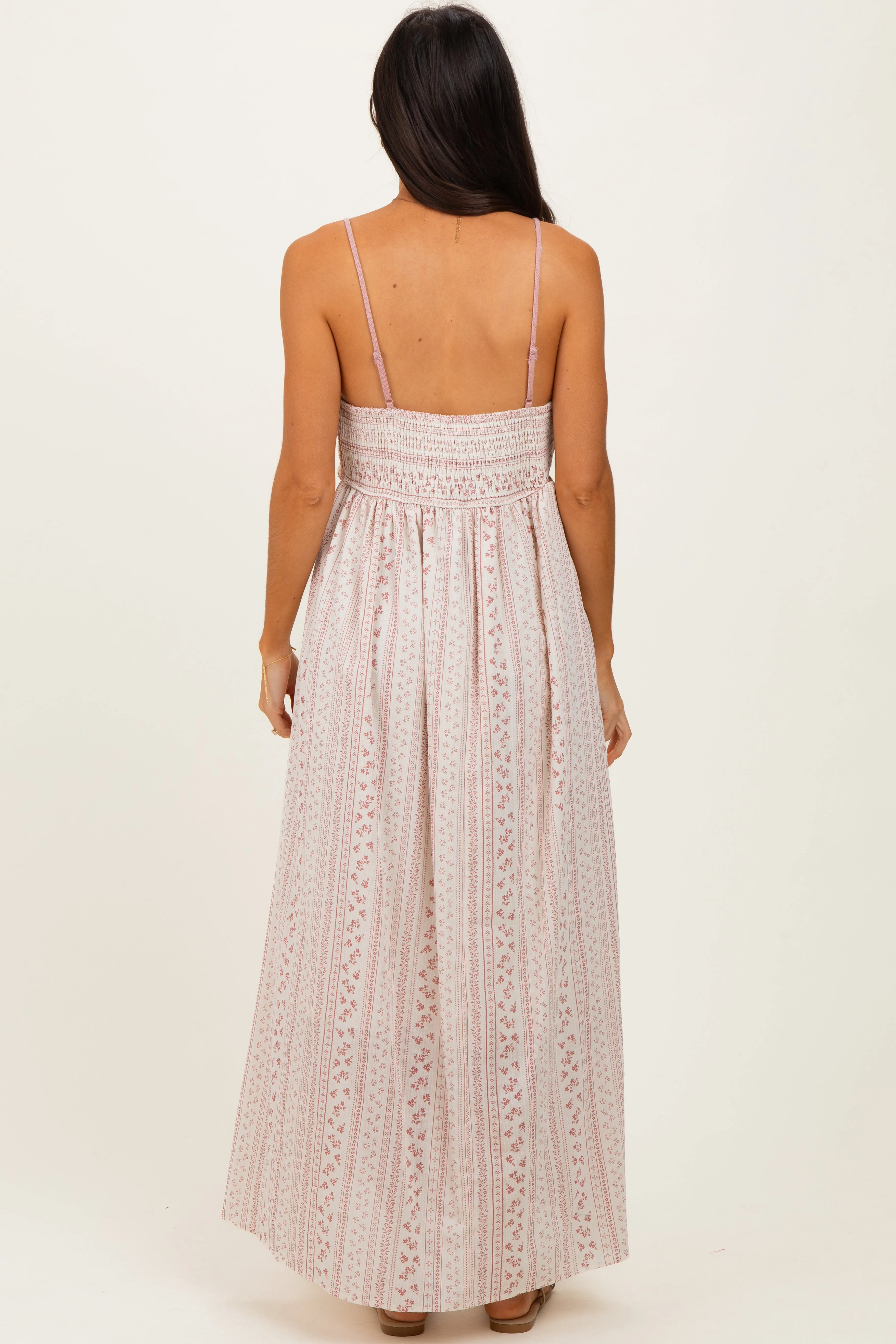 Dusty Pink Bohemian Dream Crochet Cotton Maxi Dress sold by Pinkblush product image thumbnail 4