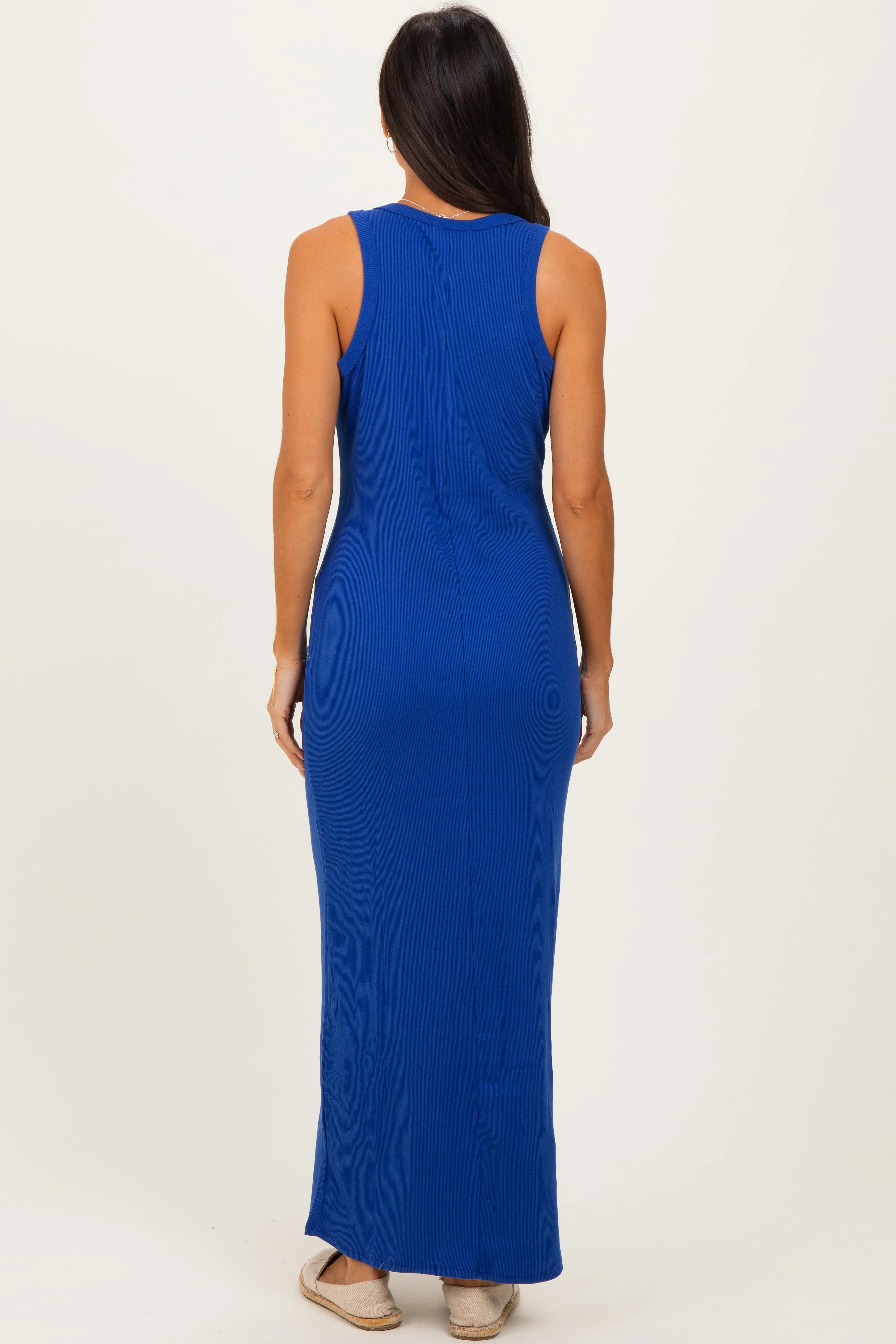 Royal Sleeveless Ribbed Maxi Dress sold by Pinkblush product image thumbnail 4