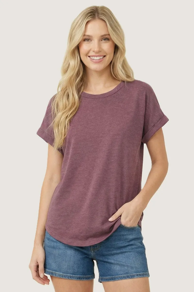 Light Plum French Terry Maternity Top sold by Pinkblush product image thumbnail 5