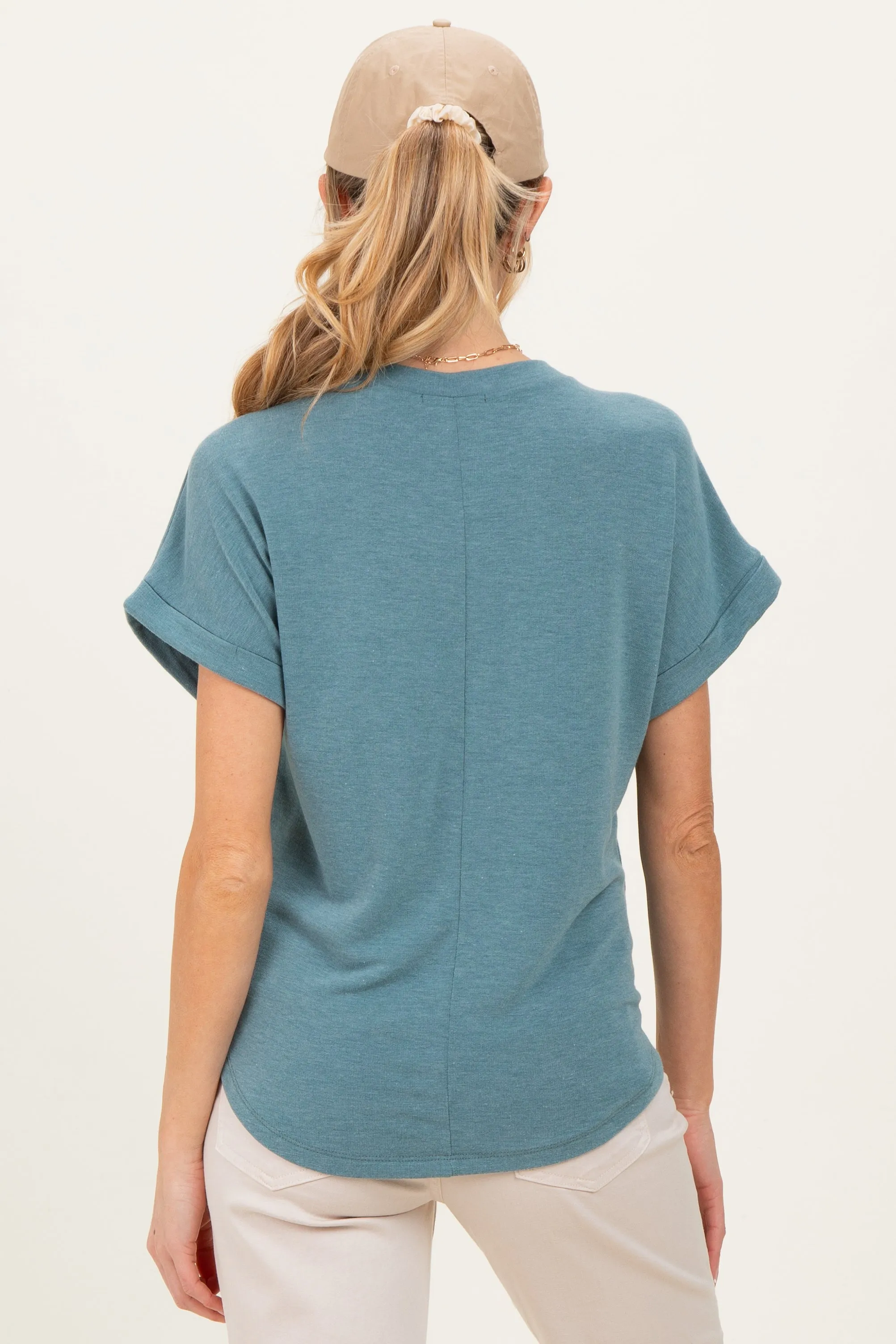 Olive French Terry Maternity Top sold by Pinkblush product image thumbnail 5