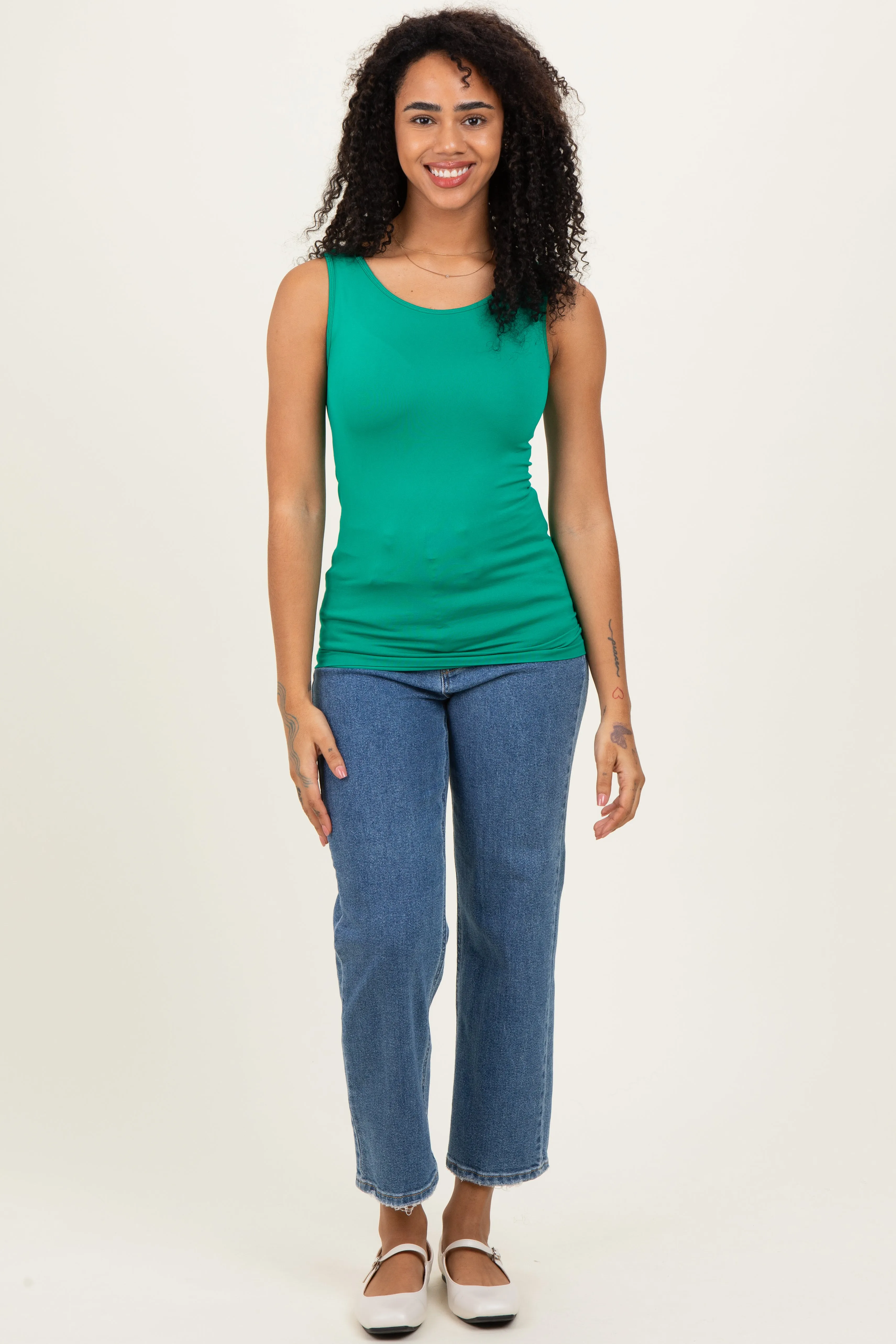 Kelly Green Basic Seamless Tank sold by Pinkblush product image thumbnail 2