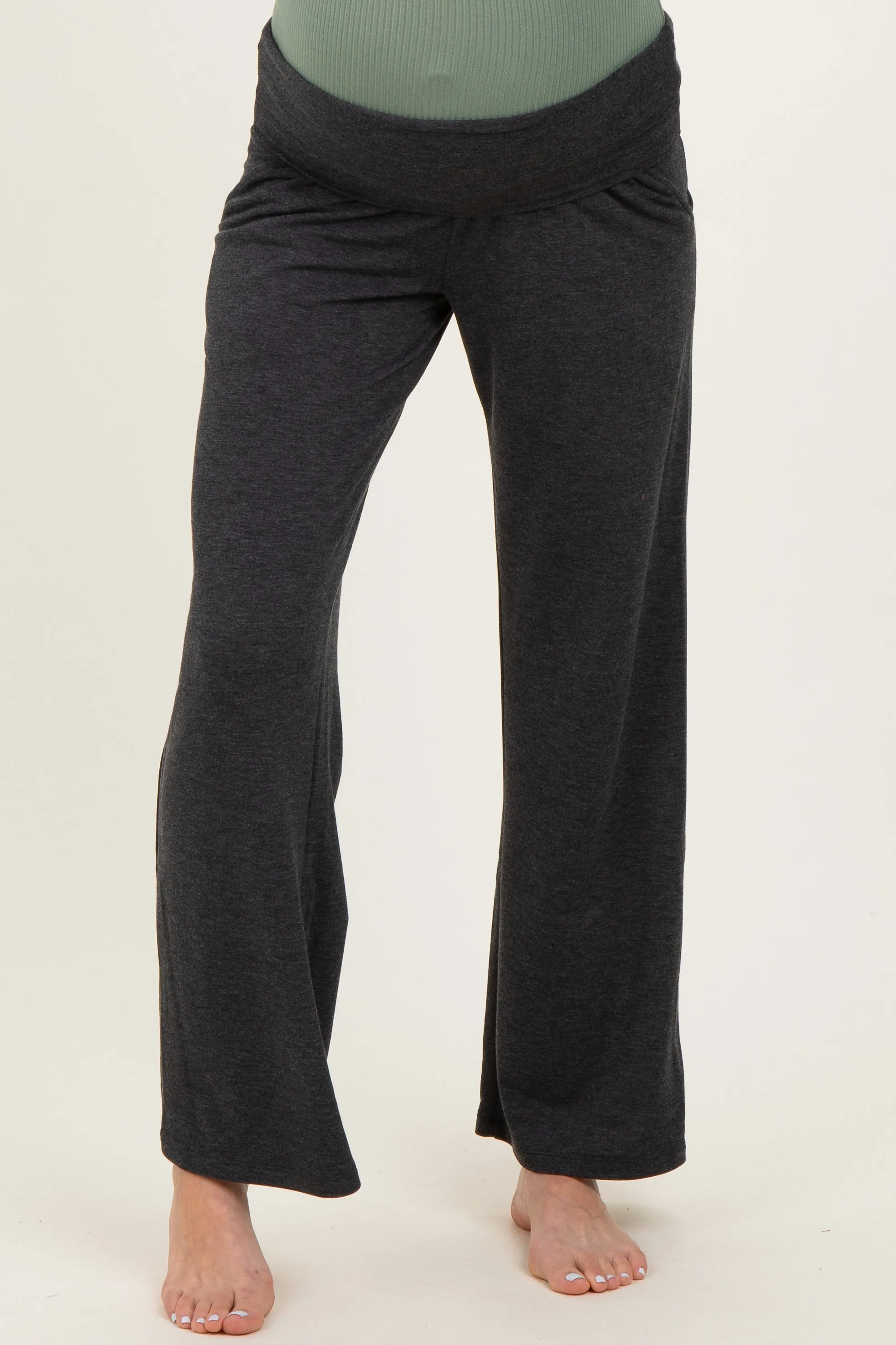 Charcoal Maternity Yoga Pants sold by Pinkblush product image thumbnail 2