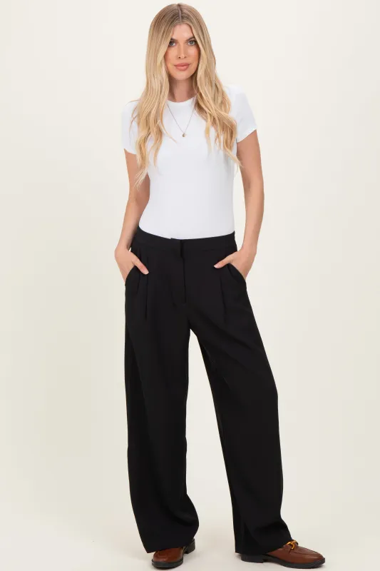 Black Smocked Waist Trousers sold by Pinkblush
