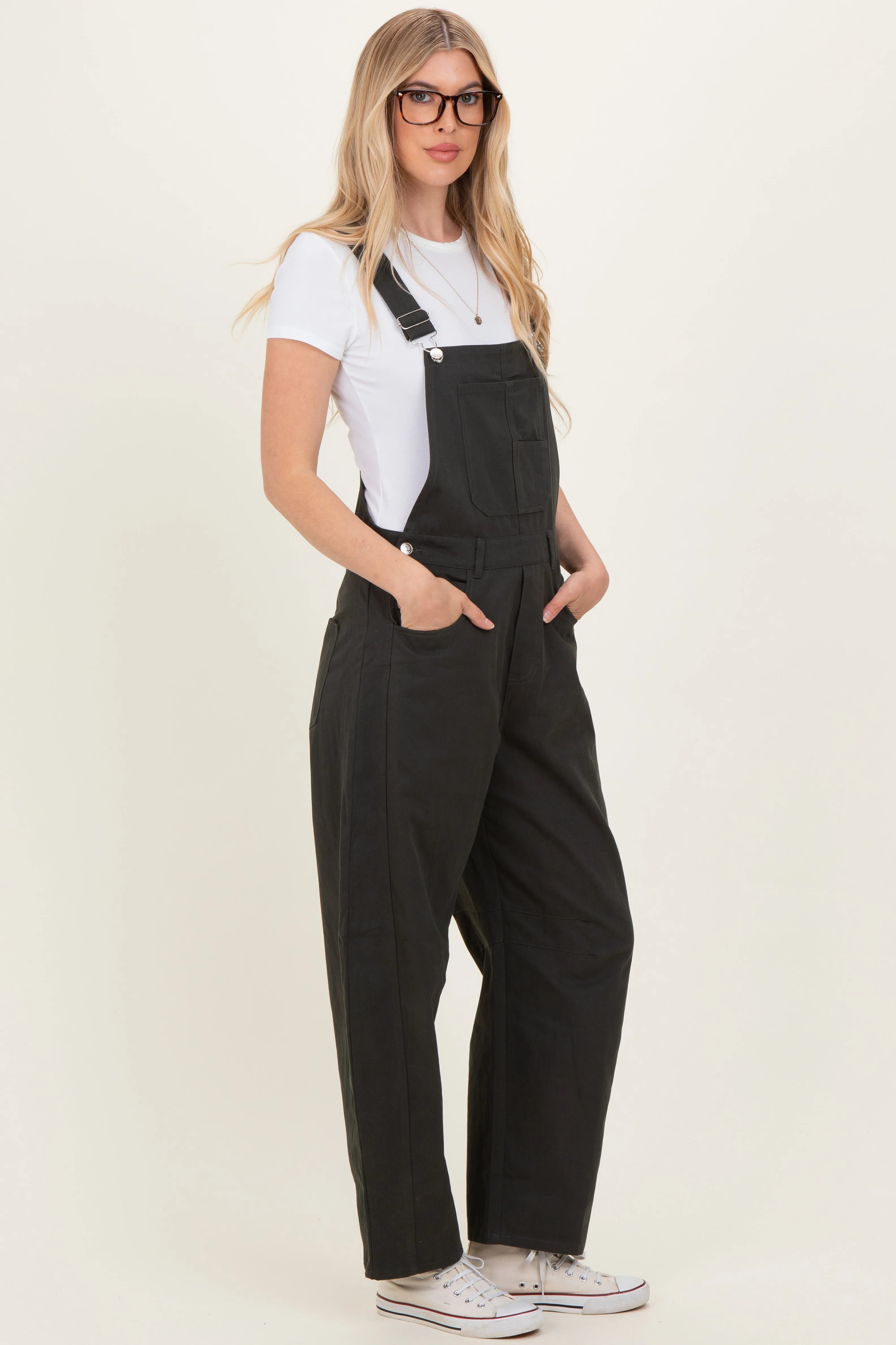 Charcoal Barrel Leg Overalls sold by Pinkblush product image thumbnail 3