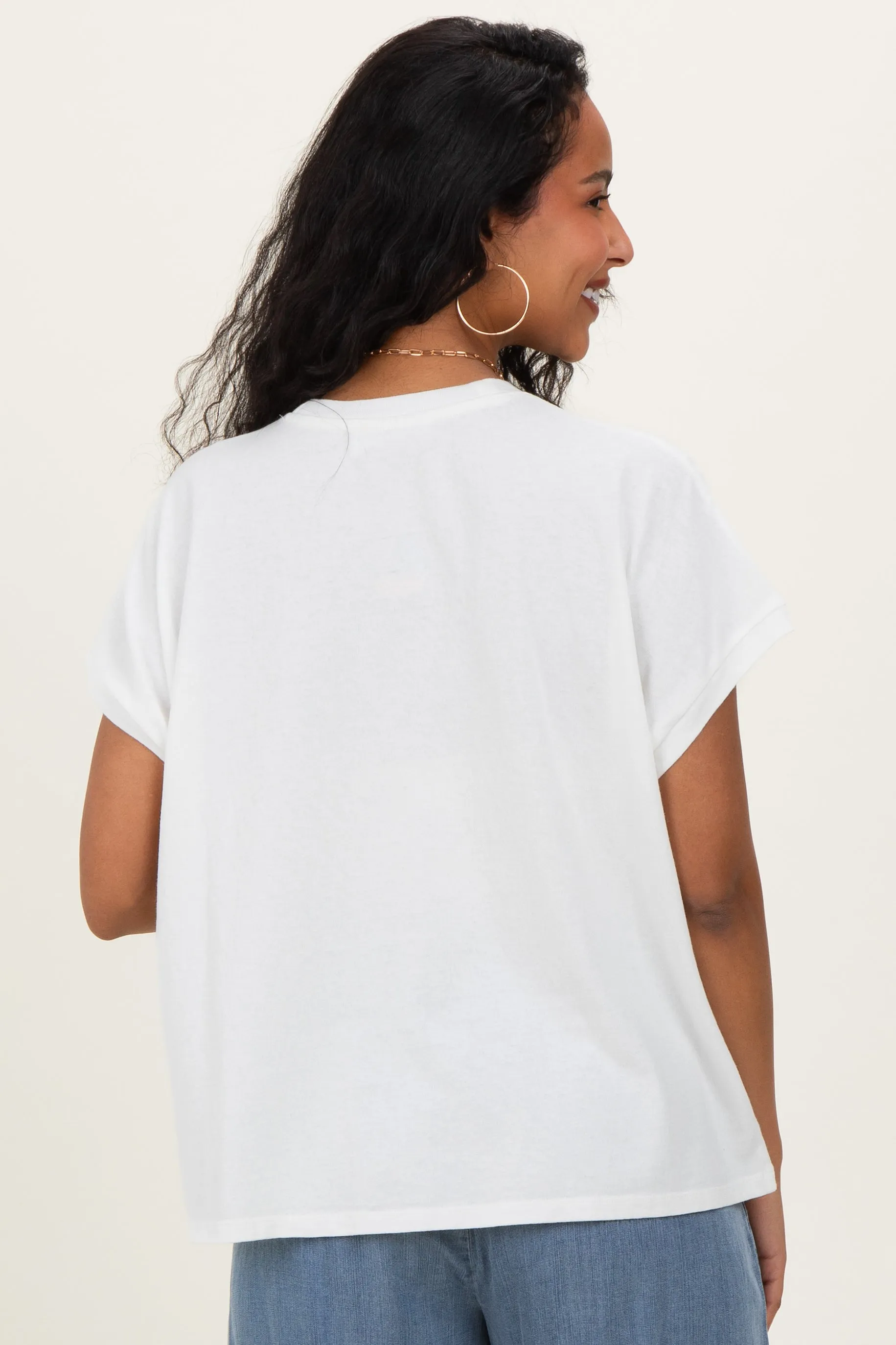 Off White Mineral Wash Boxy Fit Maternity T-Shirt sold by Pinkblush product image thumbnail 3