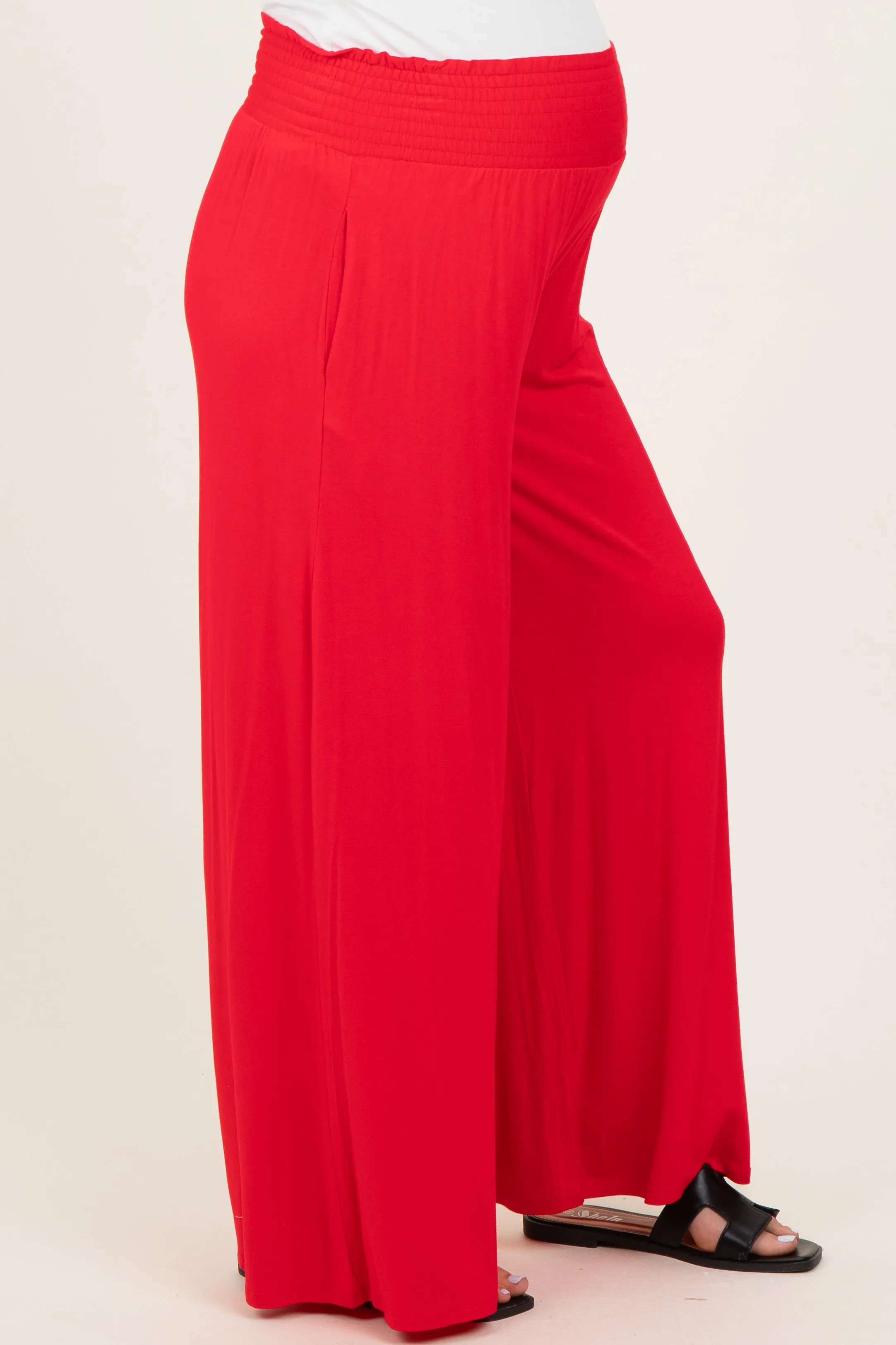 Ruby Smocked Waist Wide Leg Maternity Pants sold by Pinkblush product image thumbnail 4