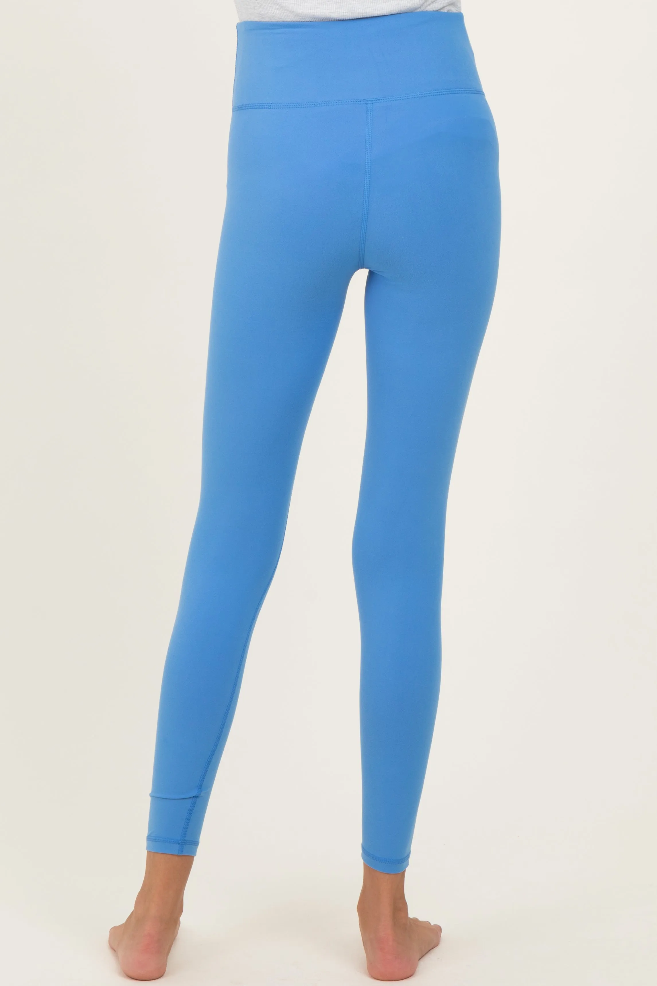 Aqua Solid Basic Maternity Leggings sold by Pinkblush product image thumbnail 4