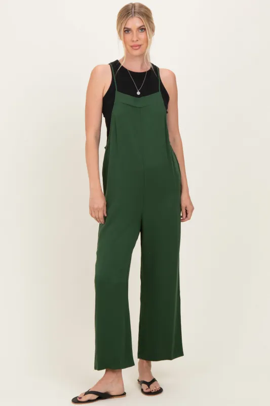 Army Green Wide Leg Jumpsuit made by Zenana Outfitters