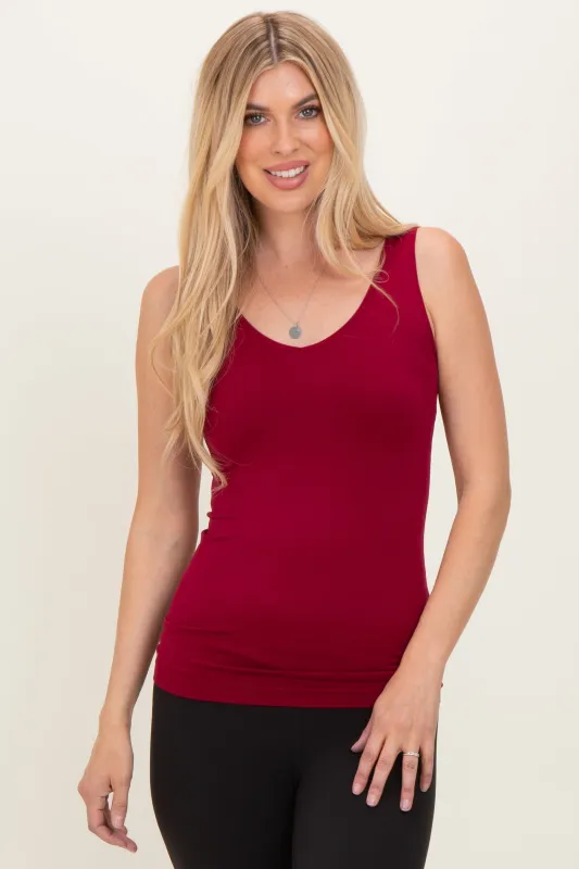 Cabernet Sleeveless Fitted Tank Top sold by Pinkblush