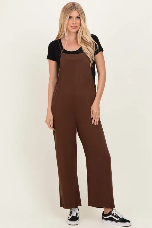 Brown Wide Leg Jumpsuit sold by Pinkblush