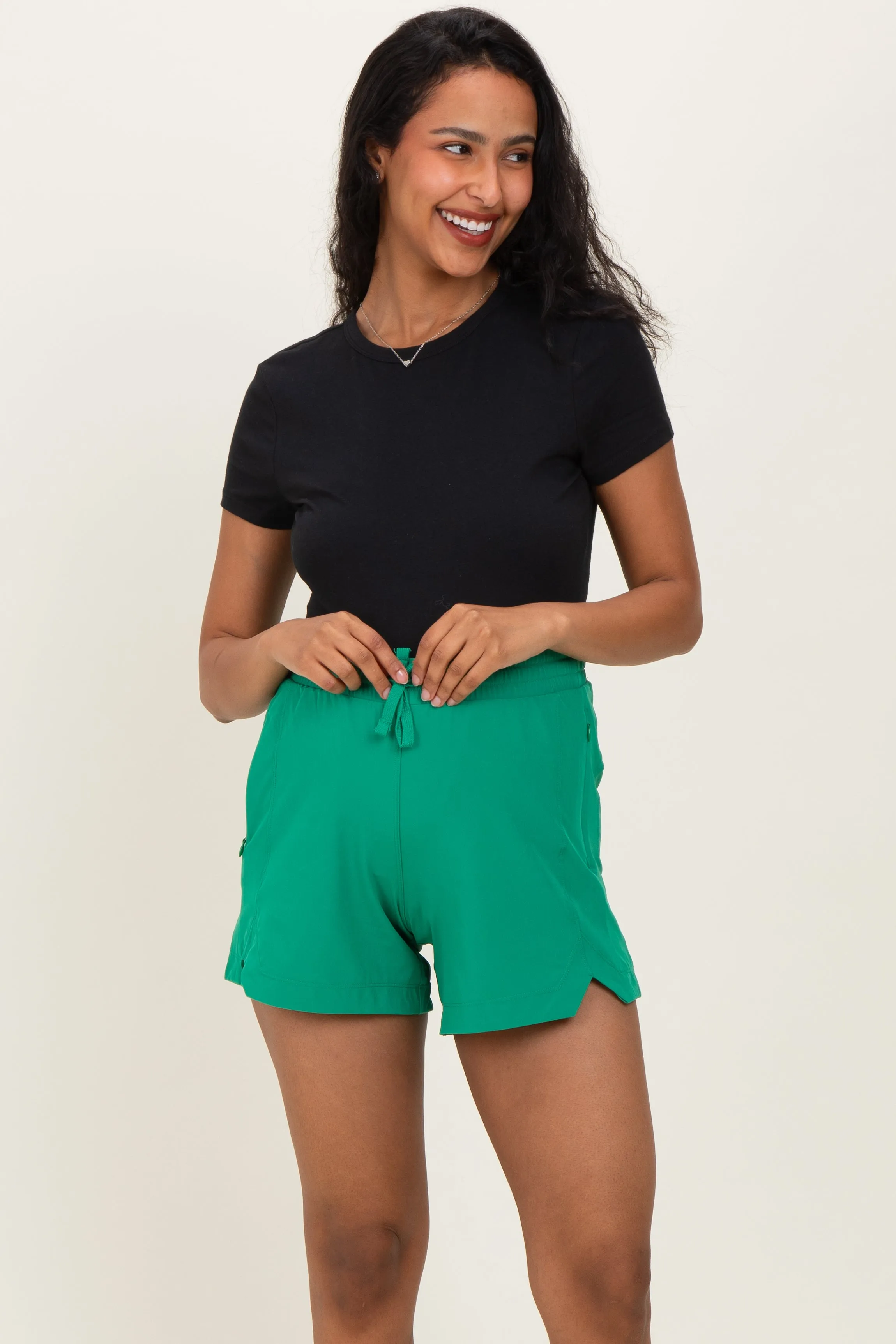 Green Active 5" Maternity Shorts sold by Pinkblush product image thumbnail 3