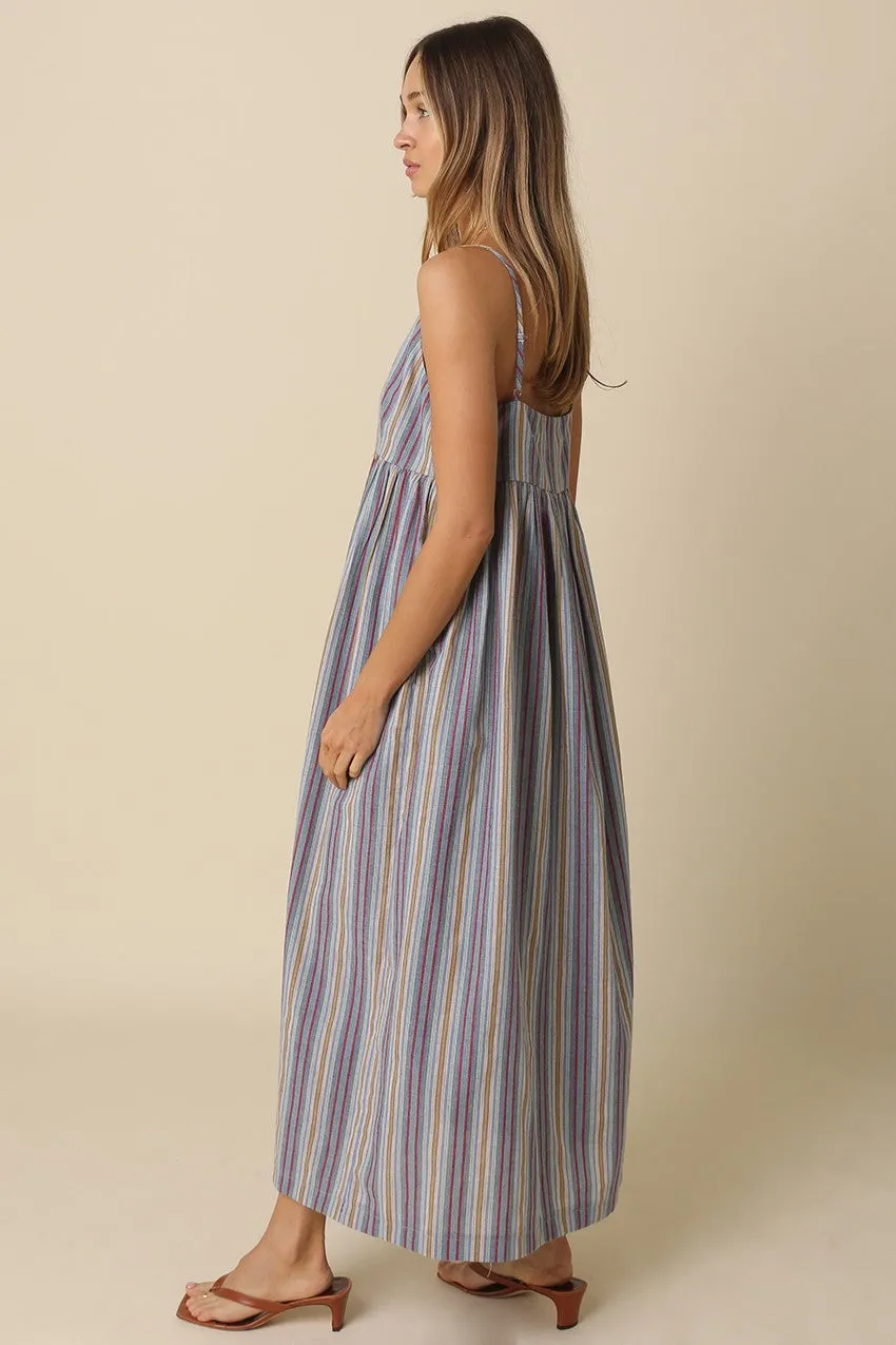 Multicolor Striped Sleeveless Maxi Dress sold by Pinkblush product image thumbnail 3