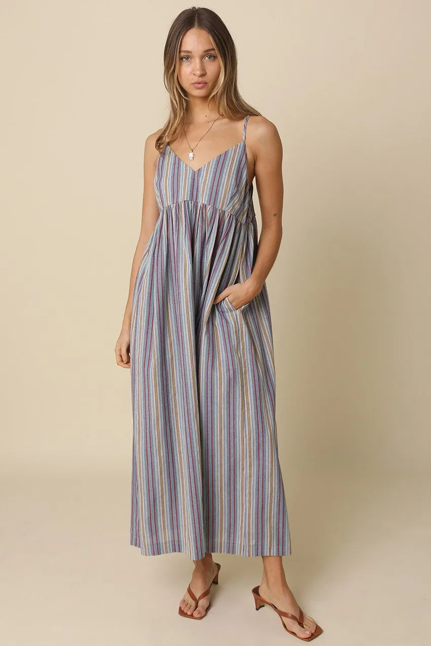 Multicolor Striped Sleeveless Maxi Dress sold by Pinkblush product image thumbnail 2