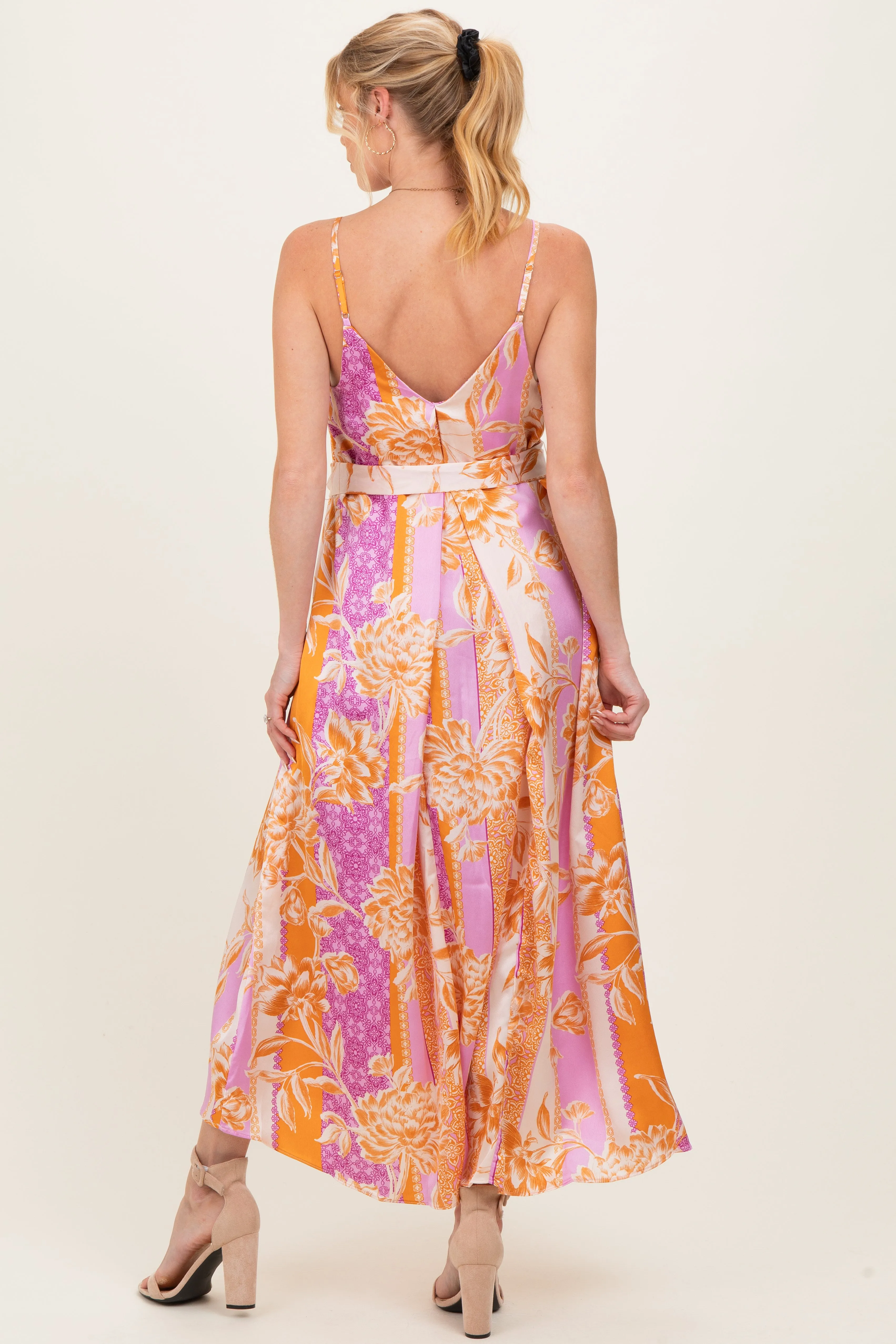 Apricot Lavender Riviera Bloom Extra Flared Maternity Maxi Dress sold by Pinkblush product image thumbnail 2