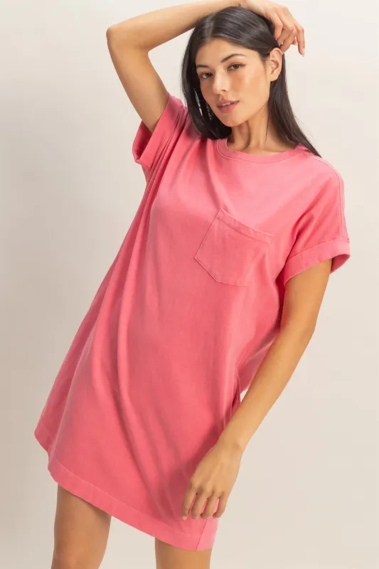 Pink T-Shirt Mini Dress sold by Pinkblush