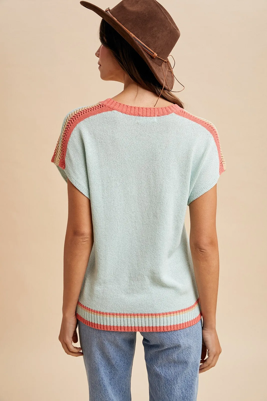 Mint Colorblock Dolman Sweater Top sold by Pinkblush product image thumbnail 3