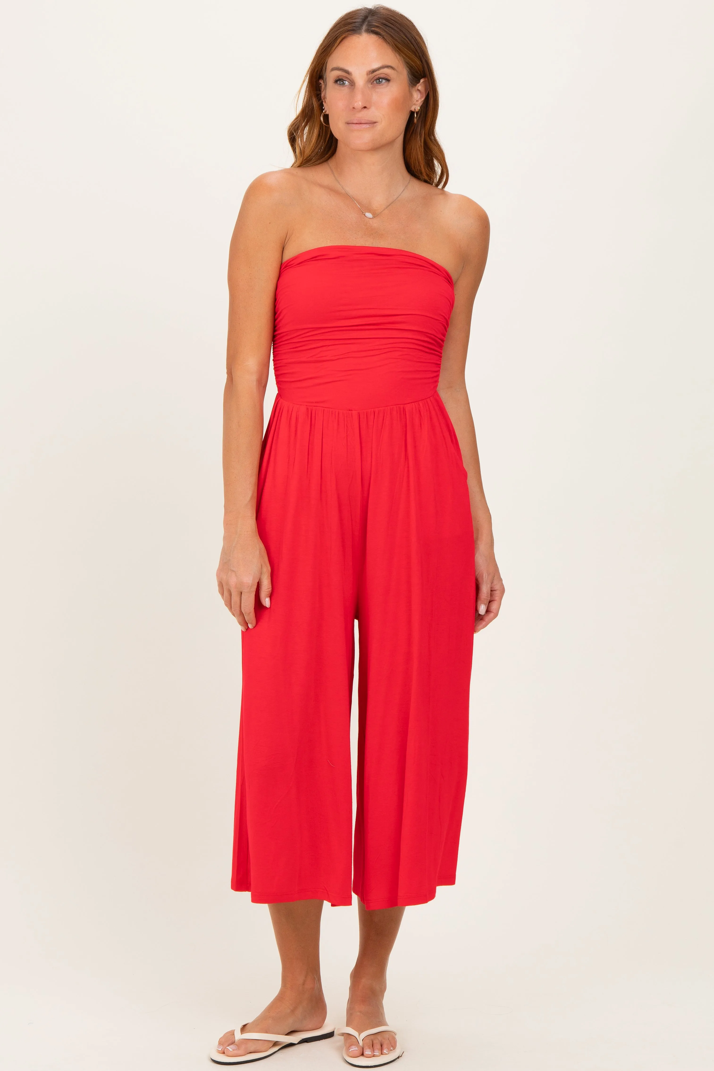 Ruby Double Layered Strapless Tube Top Jumpsuit sold by Pinkblush