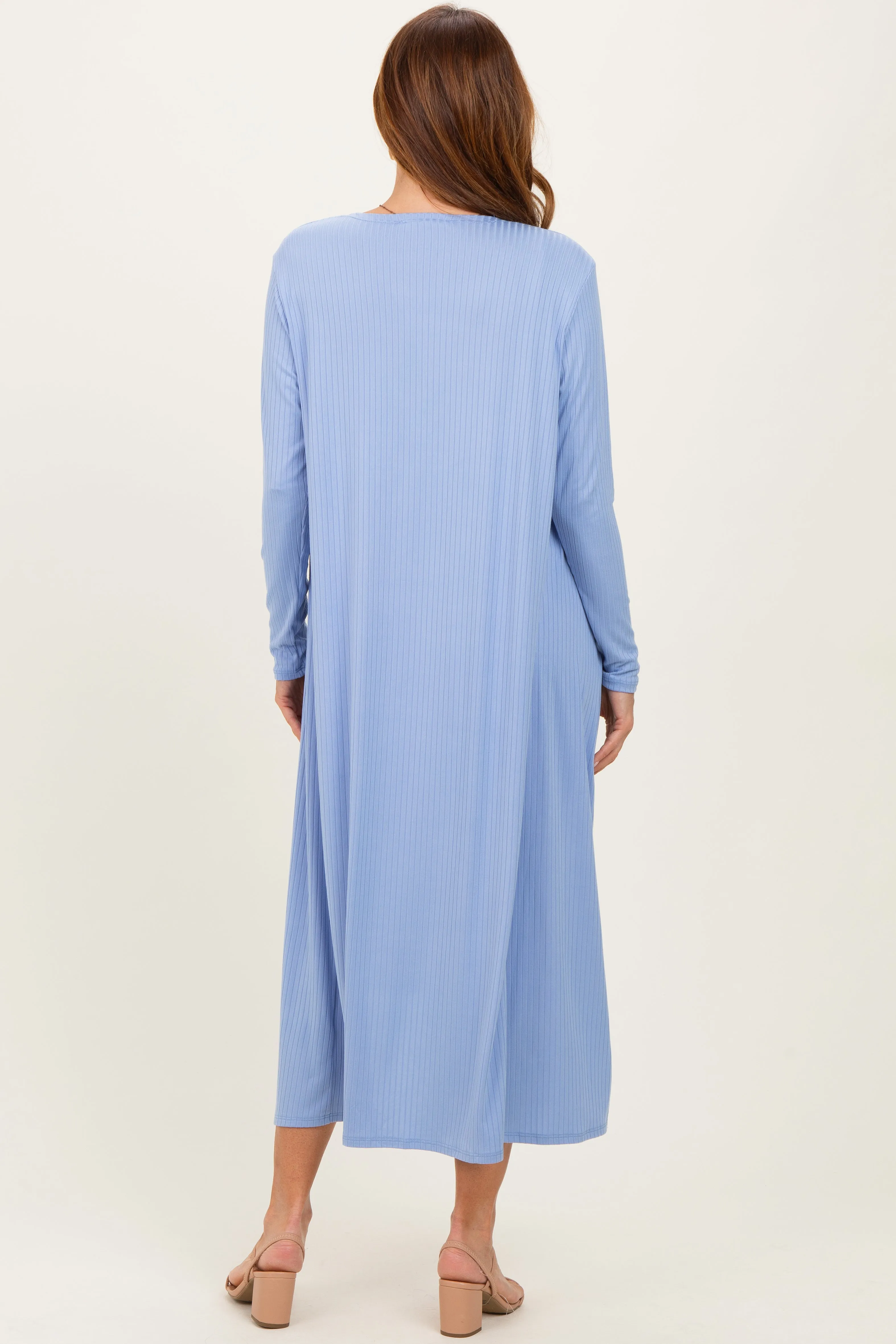 Blue Ribbed Cardigan 2 Piece Set sold by Pinkblush product image thumbnail 4