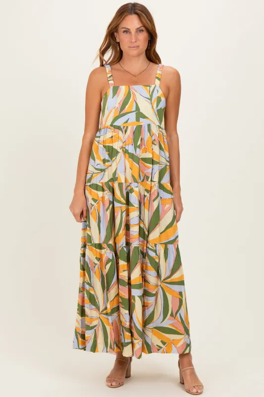 Multicolor Printed Open Back Maxi Dress made by Pinkblush