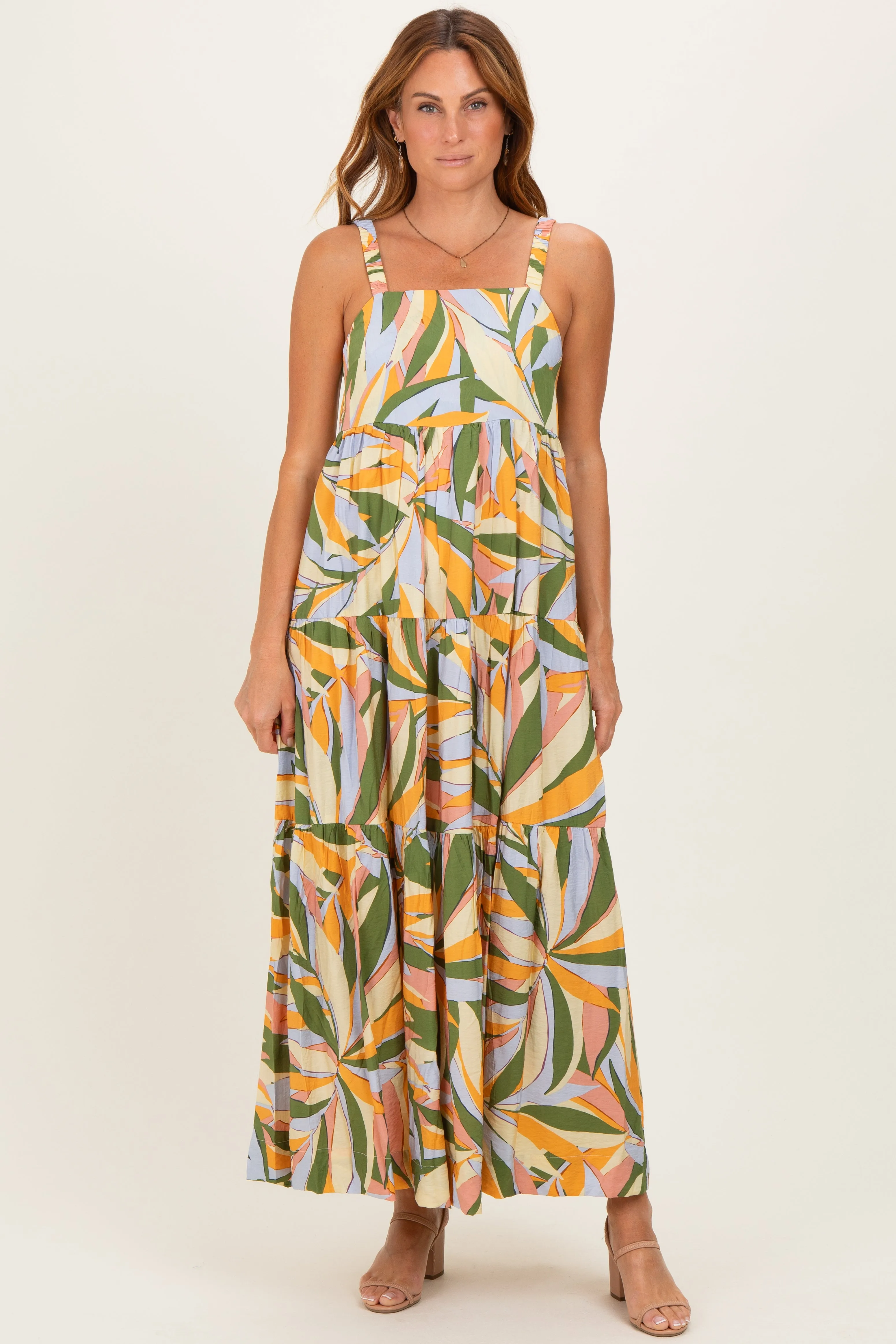 Multicolor Printed Open Back Maxi Dress sold by Pinkblush