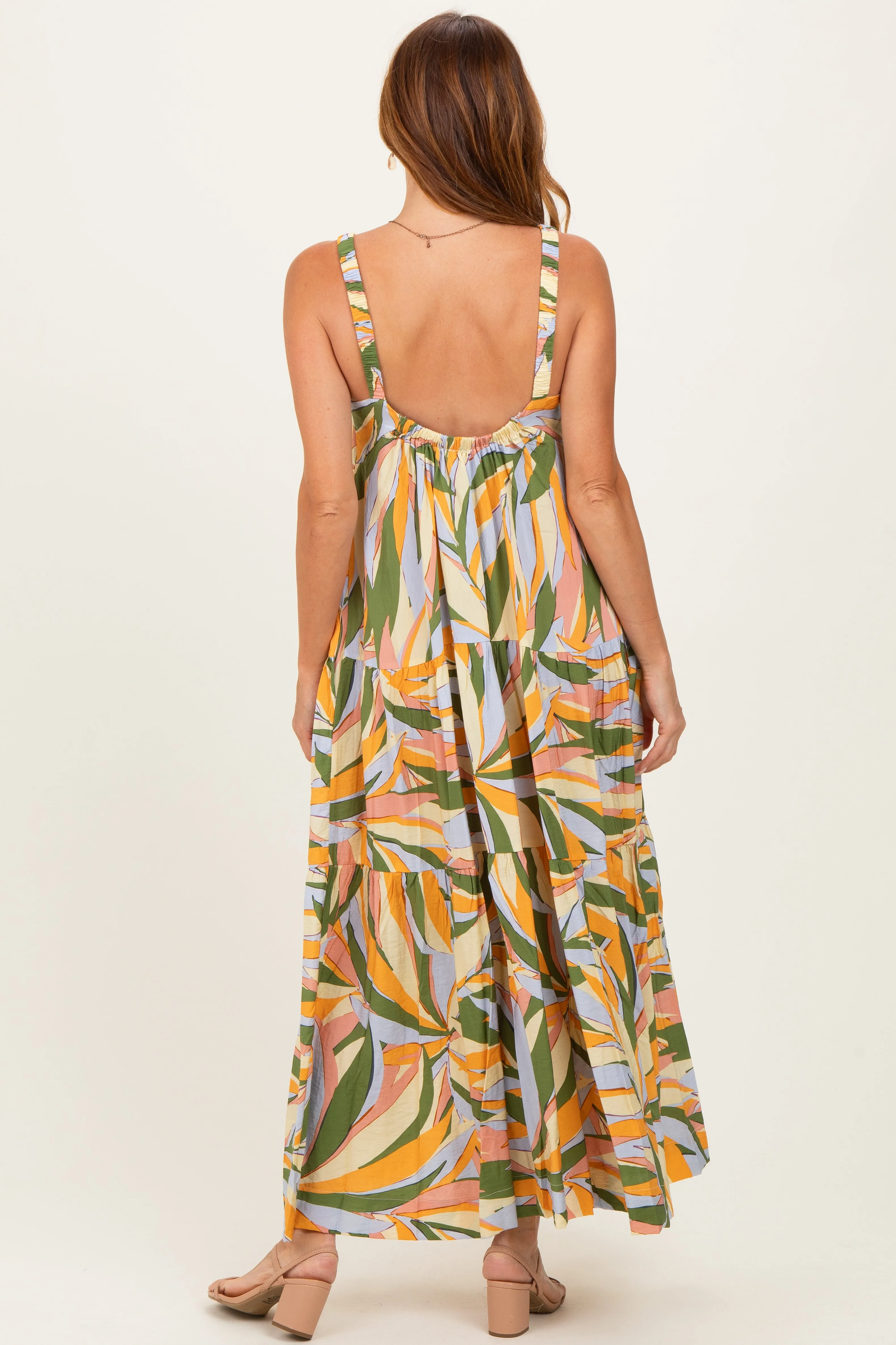 Multicolor Printed Open Back Maxi Dress sold by Pinkblush product image thumbnail 3