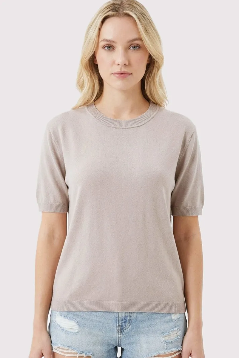 Grey Crew Neck Solid Maternity Sweater sold by Pinkblush product image thumbnail 5