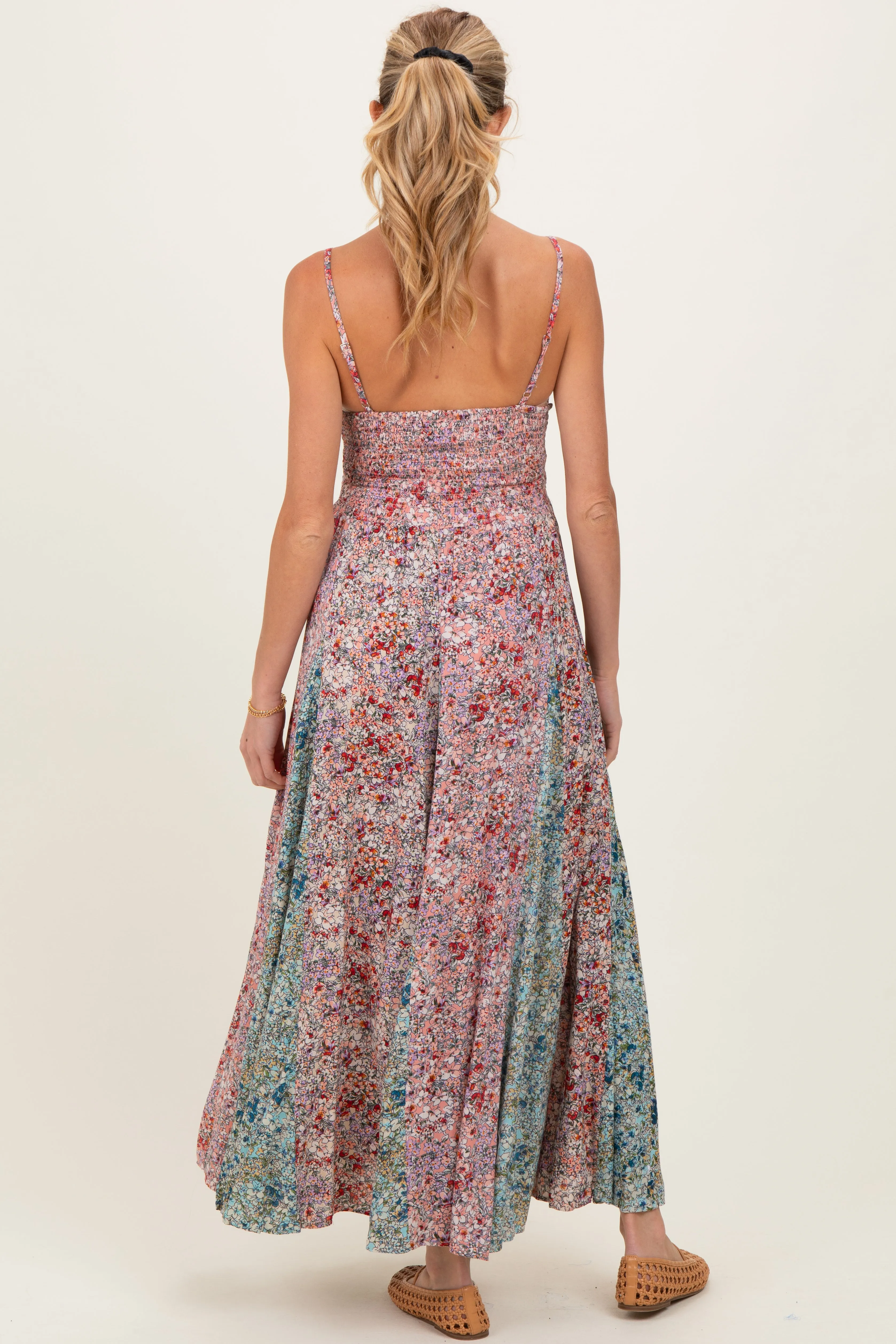 Multi V Neck Twist Front Cut Out Maternity Maxi Dress sold by Pinkblush product image thumbnail 3