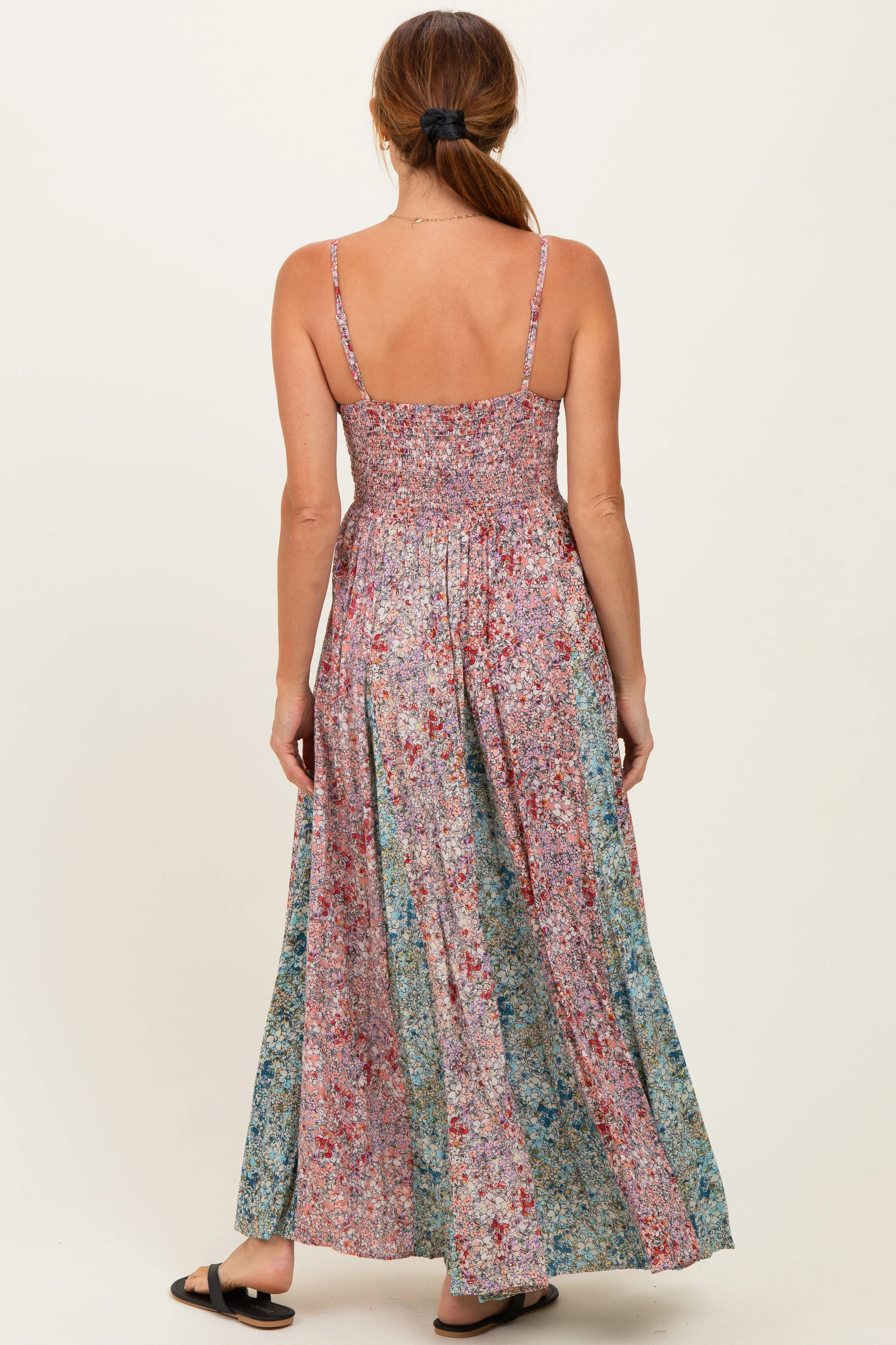 Multi V Neck Twist Front Cut Out Maxi Dress sold by Pinkblush product image thumbnail 3