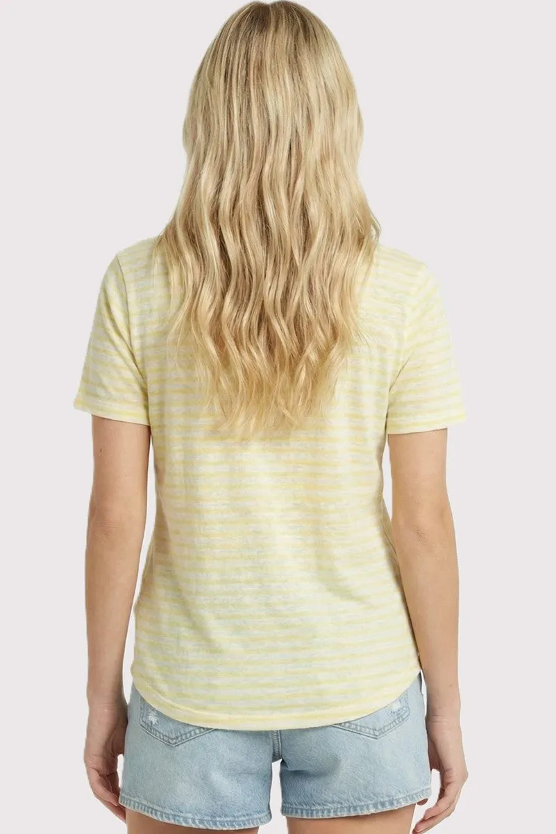 Yellow Striped Short Sleeve Top sold by Pinkblush product image thumbnail 3