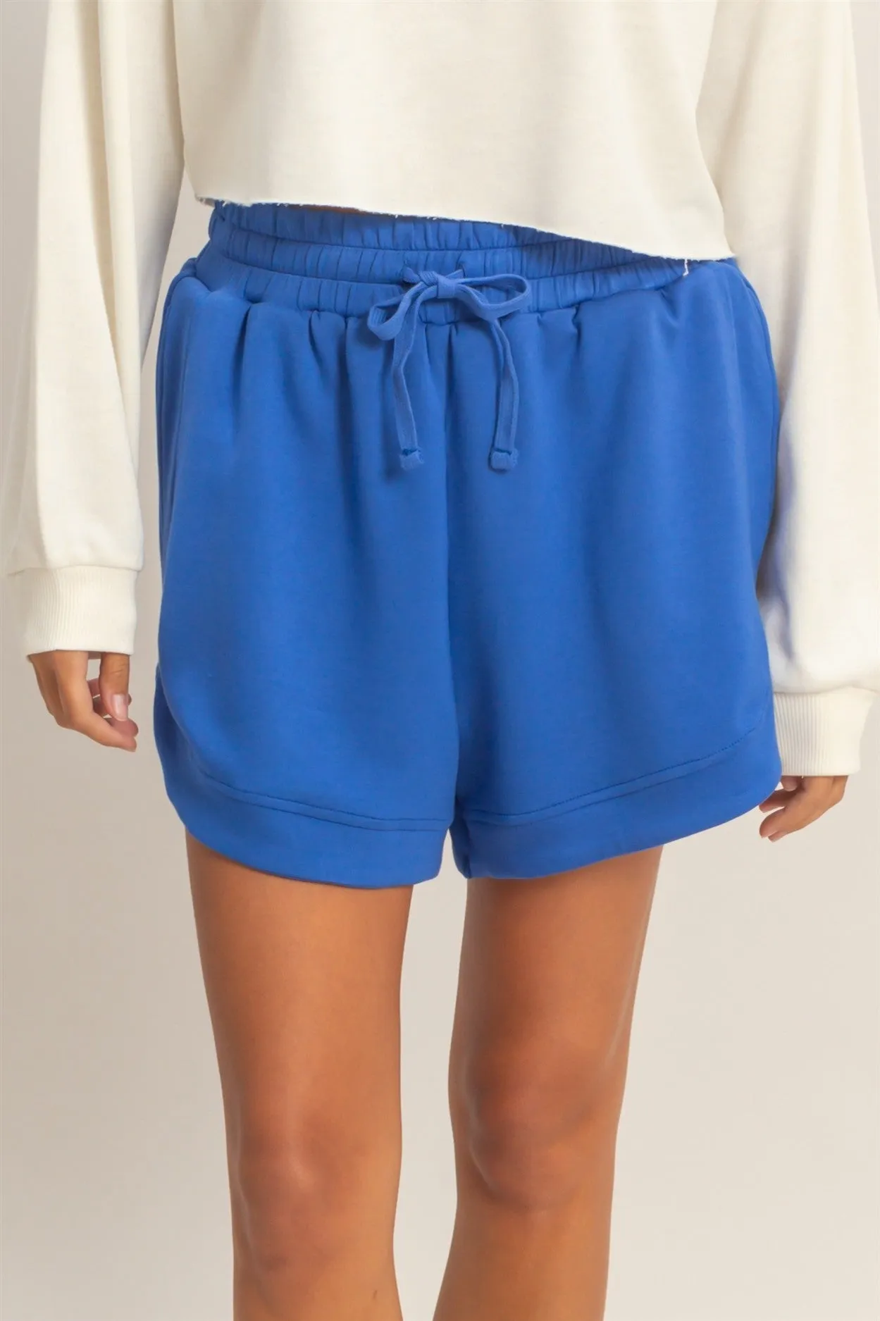 Cobalt Drawstring Relaxed Fit Shorts sold by Pinkblush product image thumbnail 2