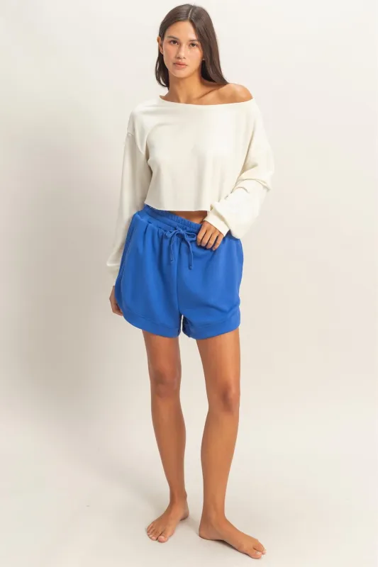 Cobalt Drawstring Relaxed Fit Shorts made by HYFVE