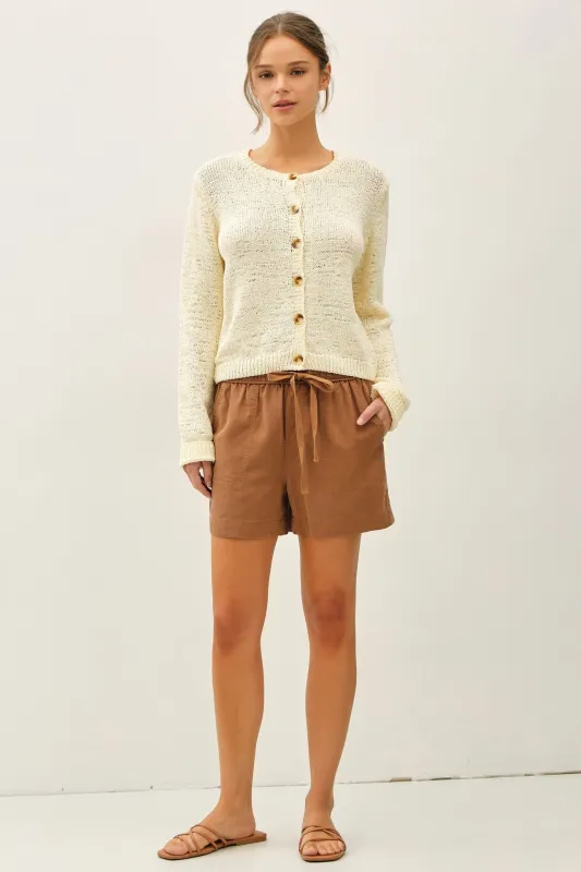 Brown Pull On Short made by BE COOL