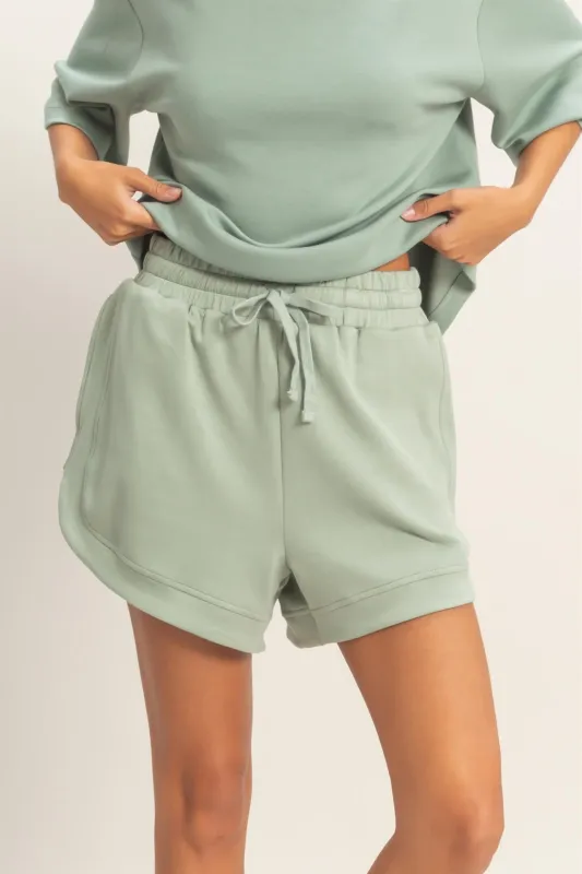Sage Drawstring Relaxed Fit Shorts made by HYFVE