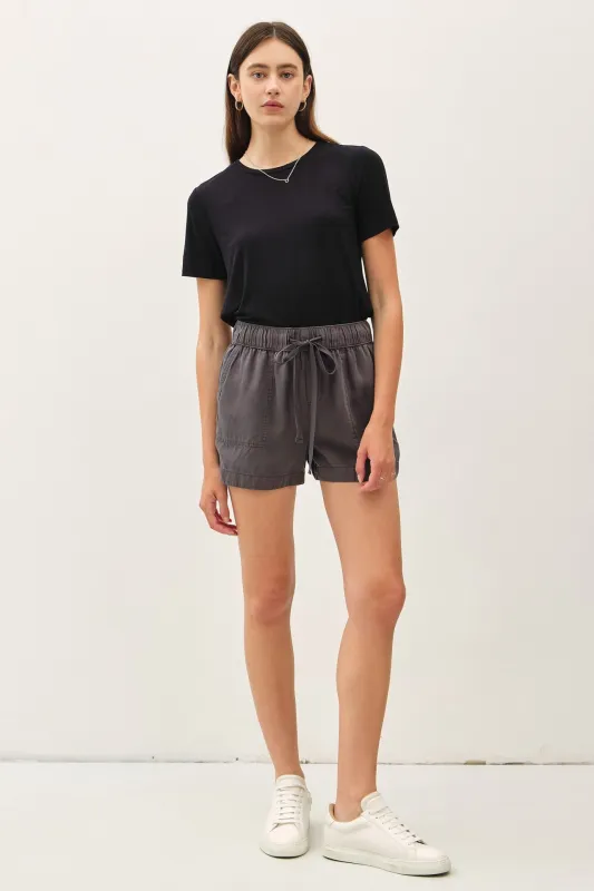 Charcoal Pull On Short made by BE COOL