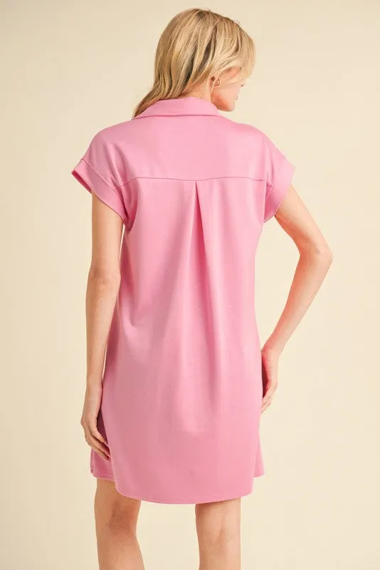Pink Collared Pocket Dress sold by Pinkblush product image thumbnail 2
