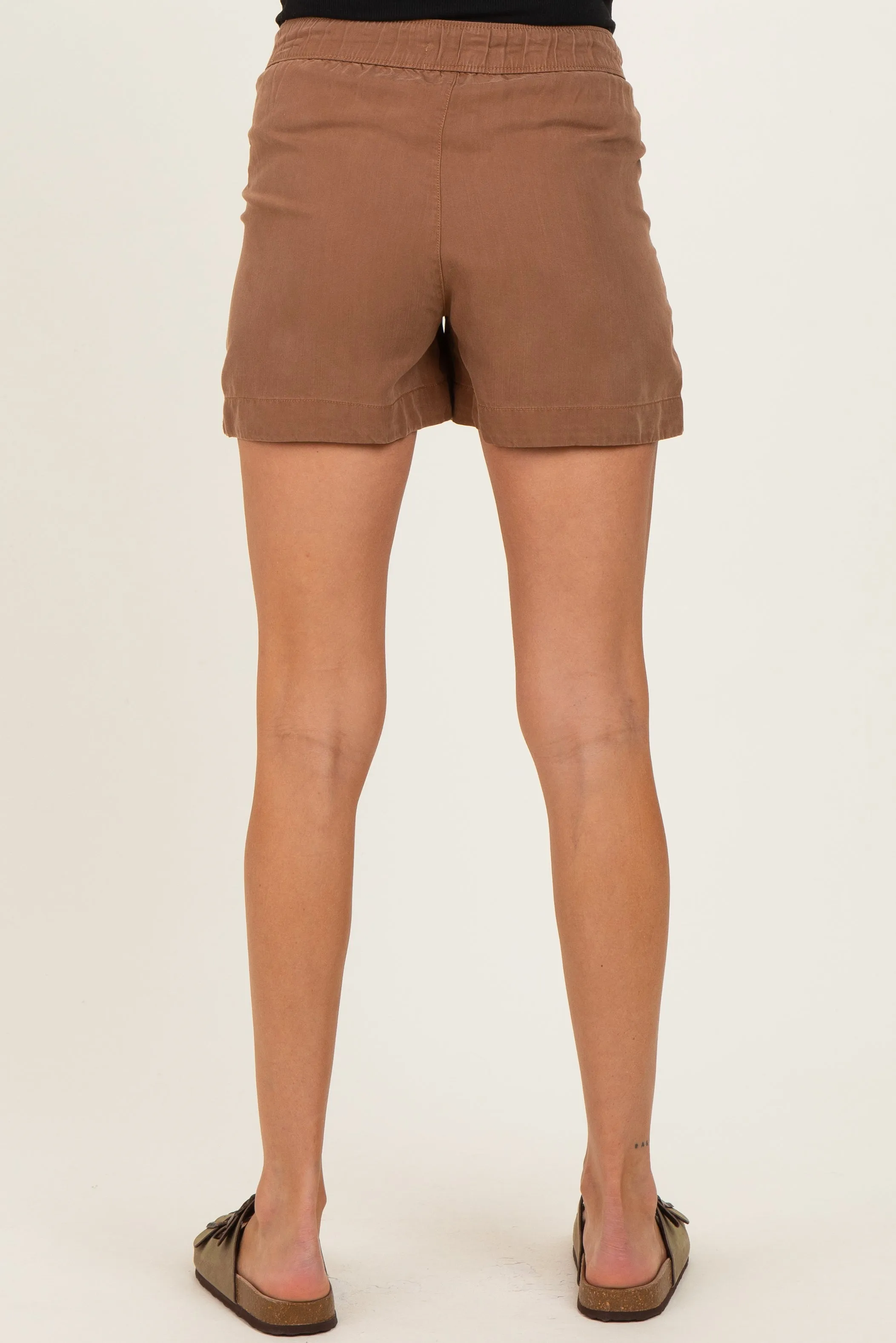 Brown Pull On Maternity Short sold by Pinkblush product image thumbnail 5