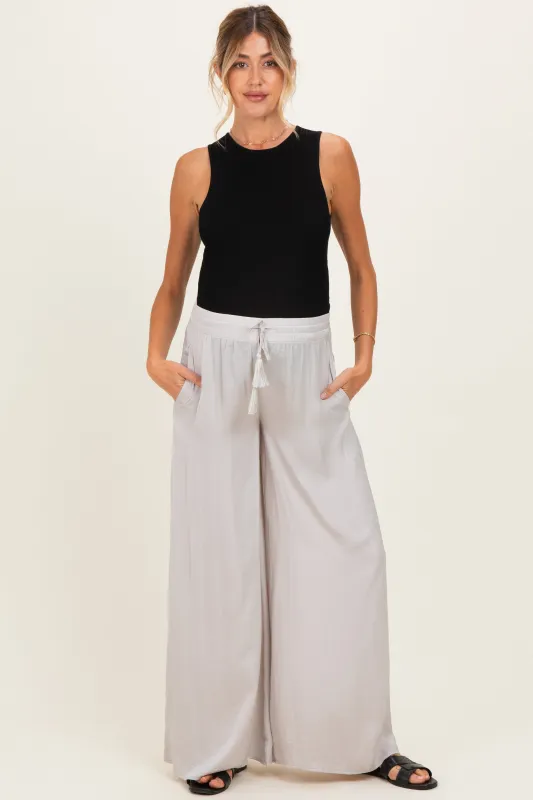 Dove Palazzo Wide Leg Maternity Pants made by Bluivy