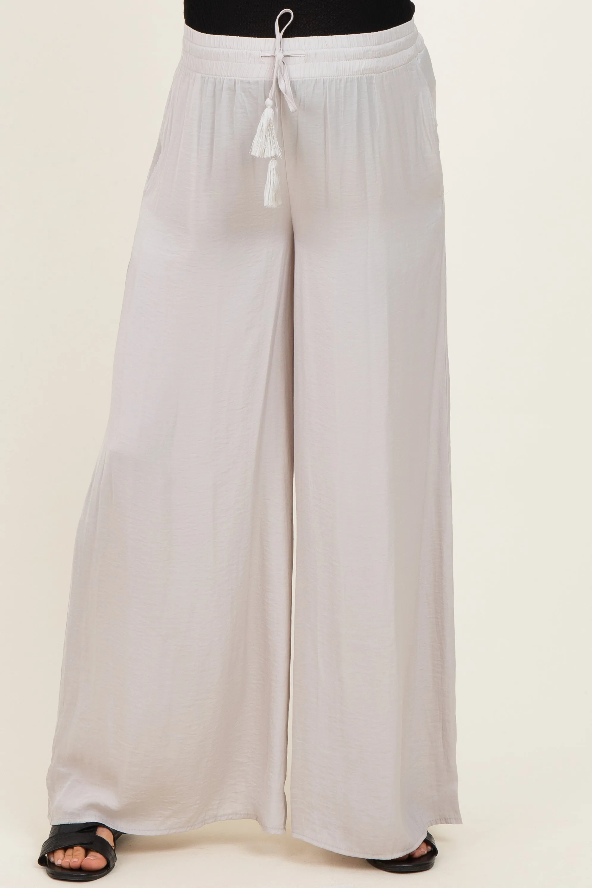 Dove Palazzo Wide Leg Maternity Pants sold by Pinkblush product image thumbnail 2