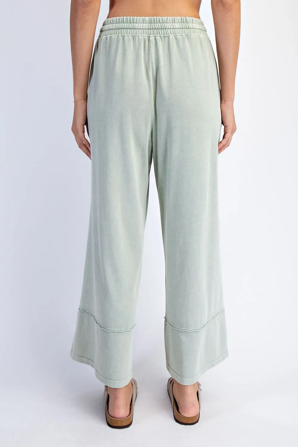 Mint Mineral Wash Wide Leg Ankle Pants sold by Pinkblush product image thumbnail 4
