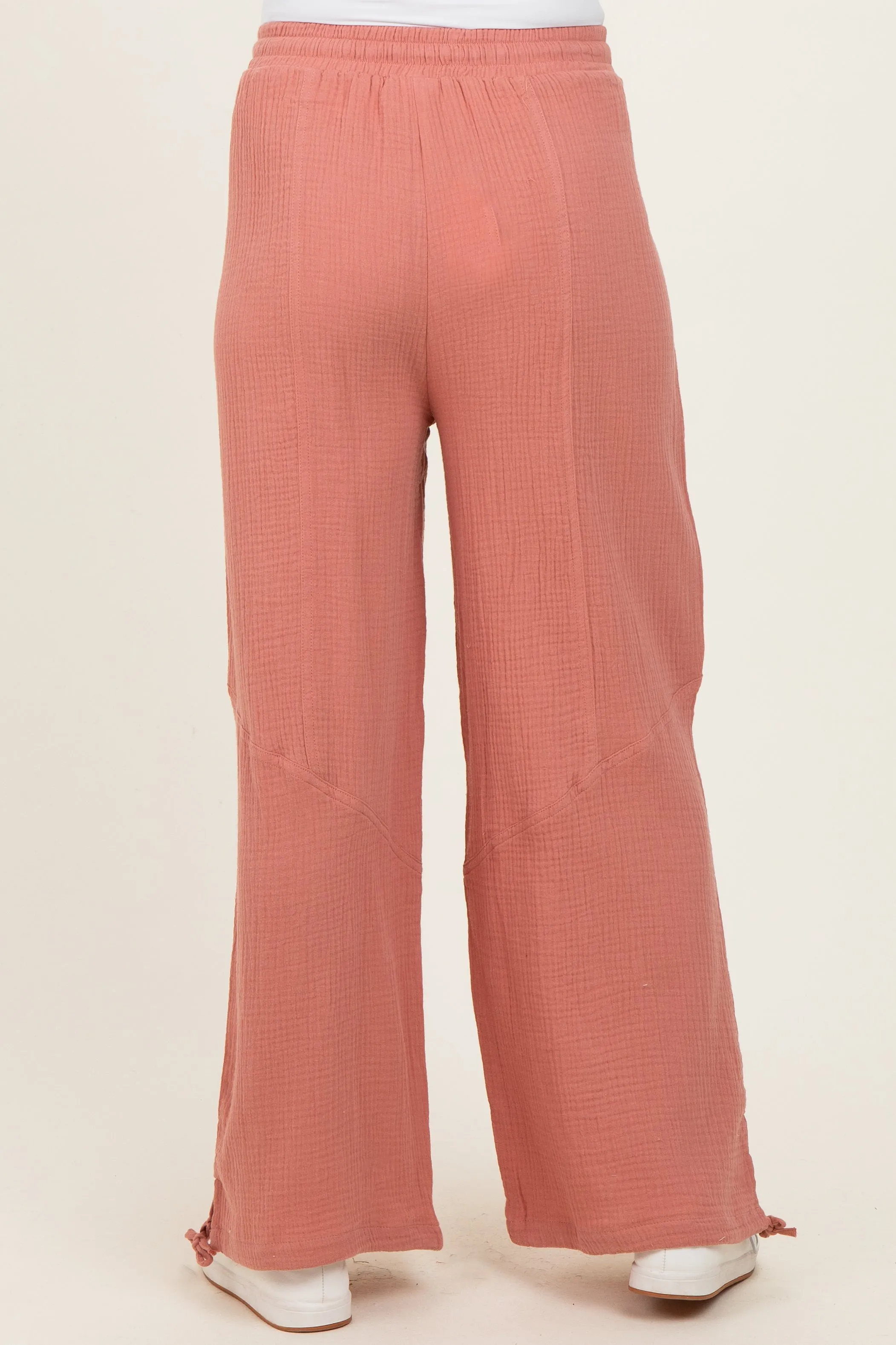 Blush Gauze Cinched Hem Maternity Pants sold by Pinkblush product image thumbnail 4