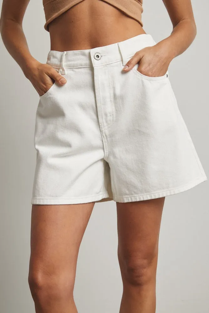 White Classic Denim Shorts sold by Pinkblush product image thumbnail 2