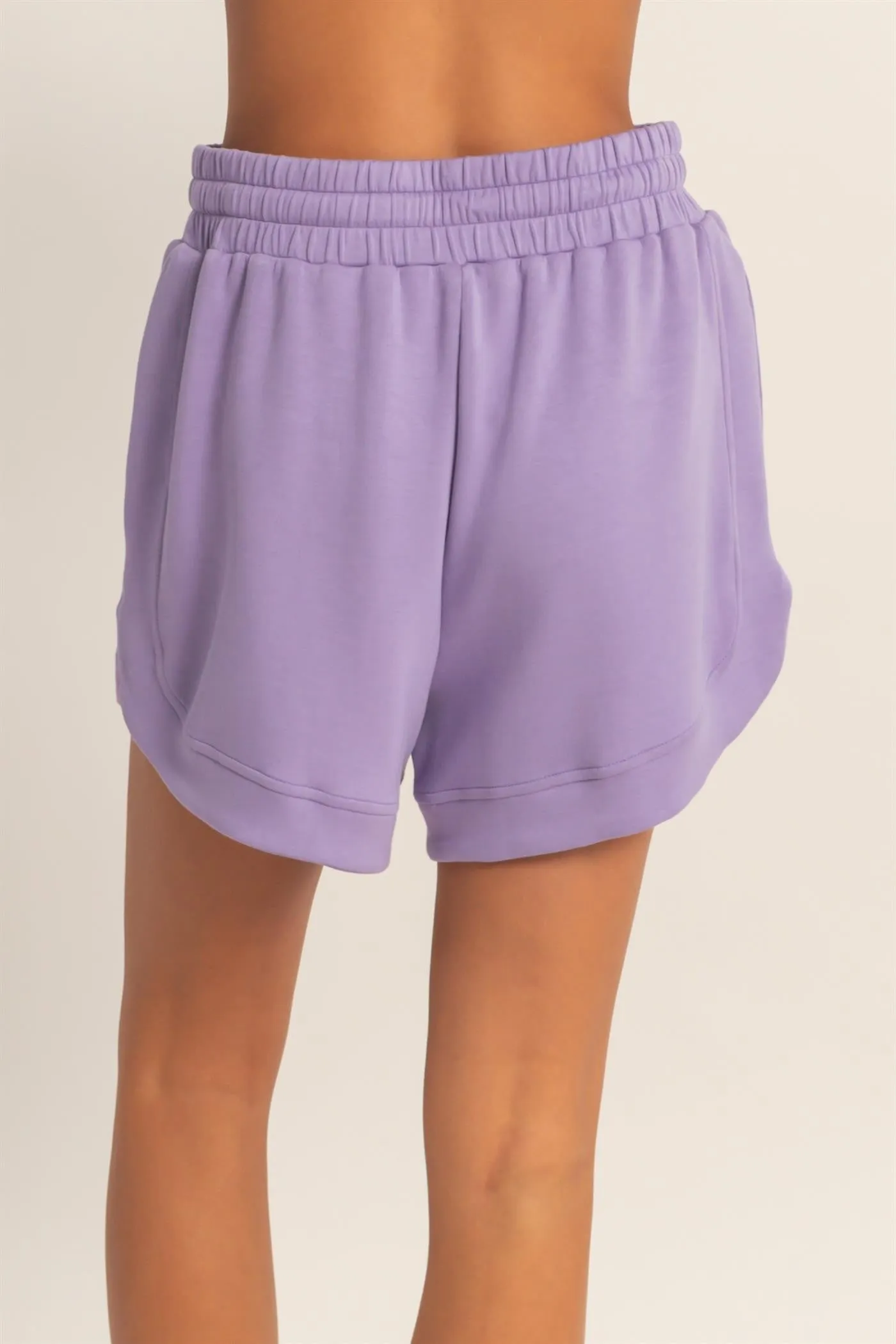 Dusty Purple Drawstring Relaxed Fit Shorts sold by Pinkblush product image thumbnail 4