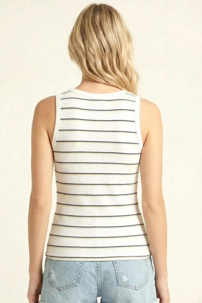 Ivory Multi Striped Tank Top sold by Pinkblush product image thumbnail 3