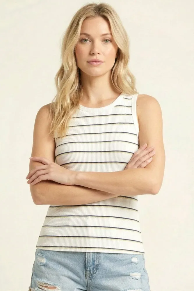 Ivory Multi Striped Tank Top sold by Pinkblush product image thumbnail 2