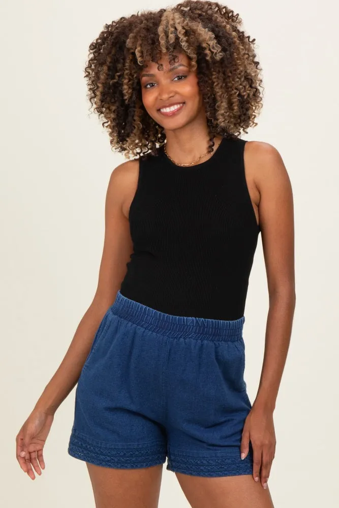 Black Ribbed Knit Maternity Tank Top sold by Pinkblush product image thumbnail 2