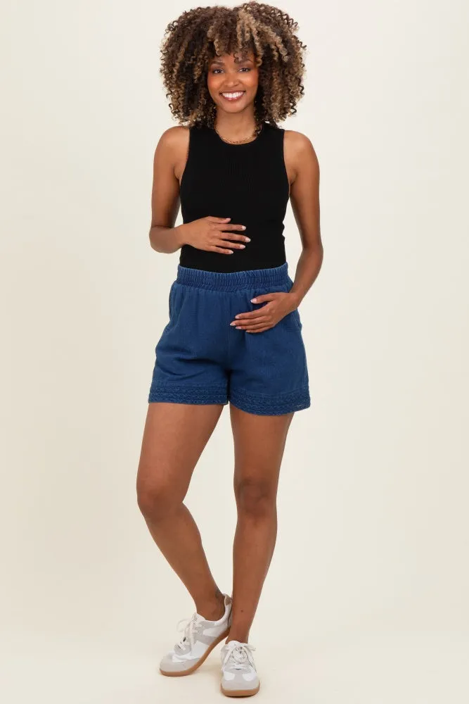 Black Ribbed Knit Maternity Tank Top sold by Pinkblush product image thumbnail 3